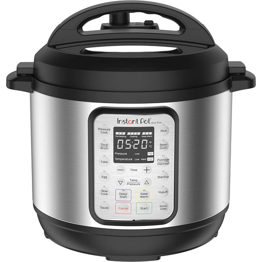 Instant Pot Duo 7-in-1 Multicooker, 5.7L - Pressure Cooker, Slow Cooker, Rice Cooker, Sauté Pan, Yogurt Maker, Steamer and Food Warmer, Brushed Stainless Steel,Black/ Grey