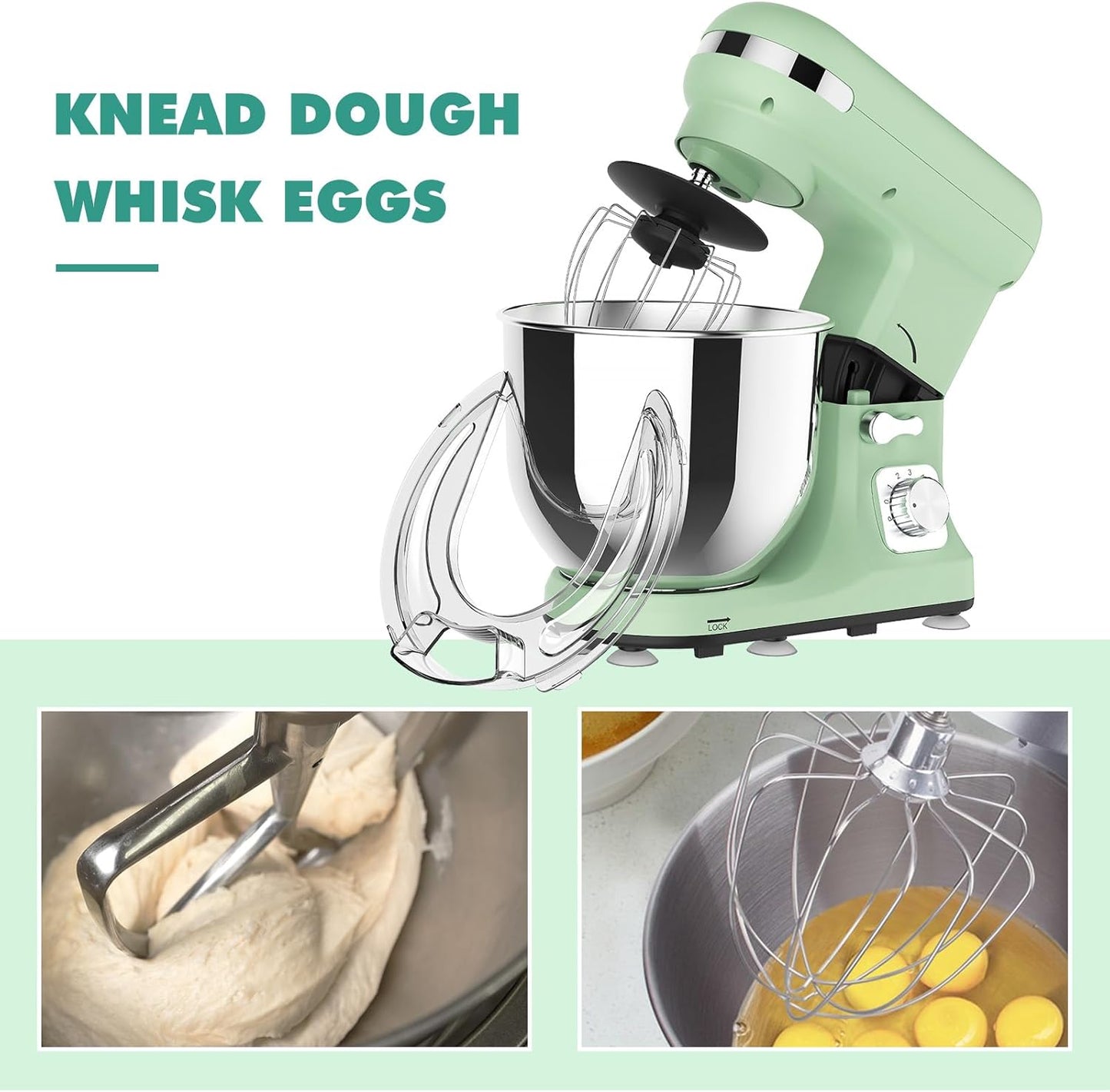 1400W Stand Mixer | 6.5L Electric Food Mixer for Baking