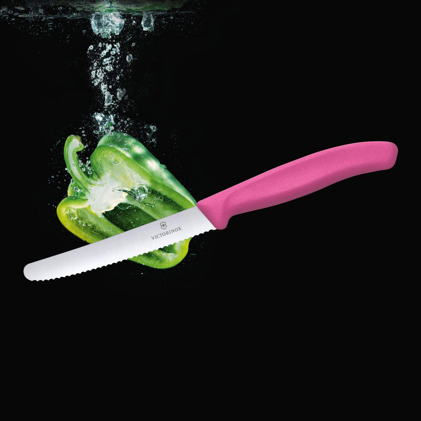 Victorinox Classic Wavy Edge Steak and Tomato Knife, Green