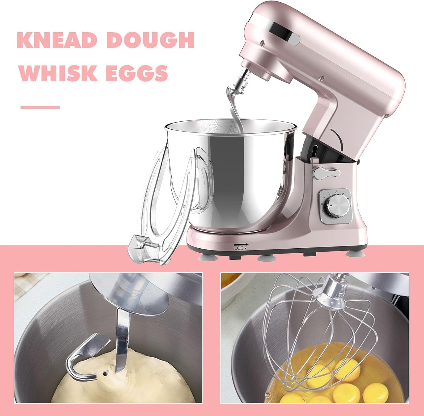1400W Stand Mixer | 6.5L Electric Food Mixer for Baking