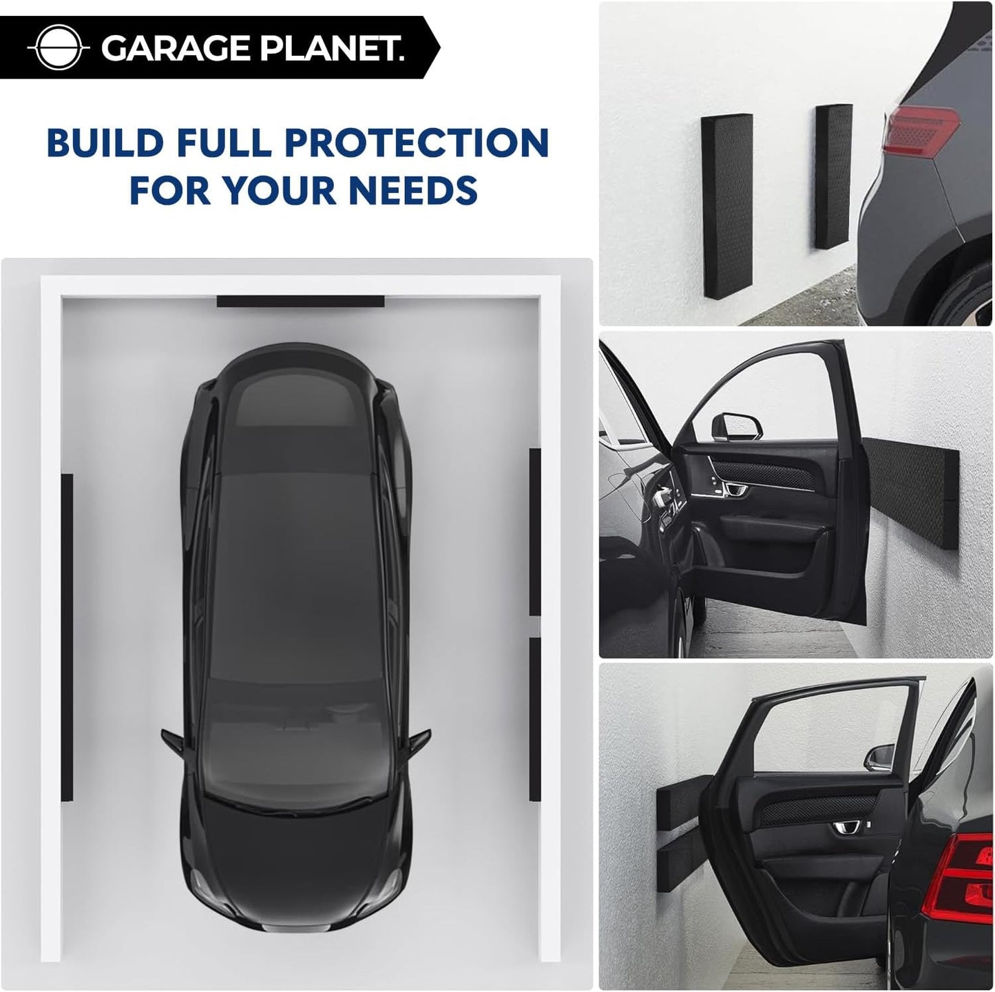 Garage Planet WP01 Garage Wall Protector Car Door Protector, Tool-Free, Designed in Australia (2-Pack)