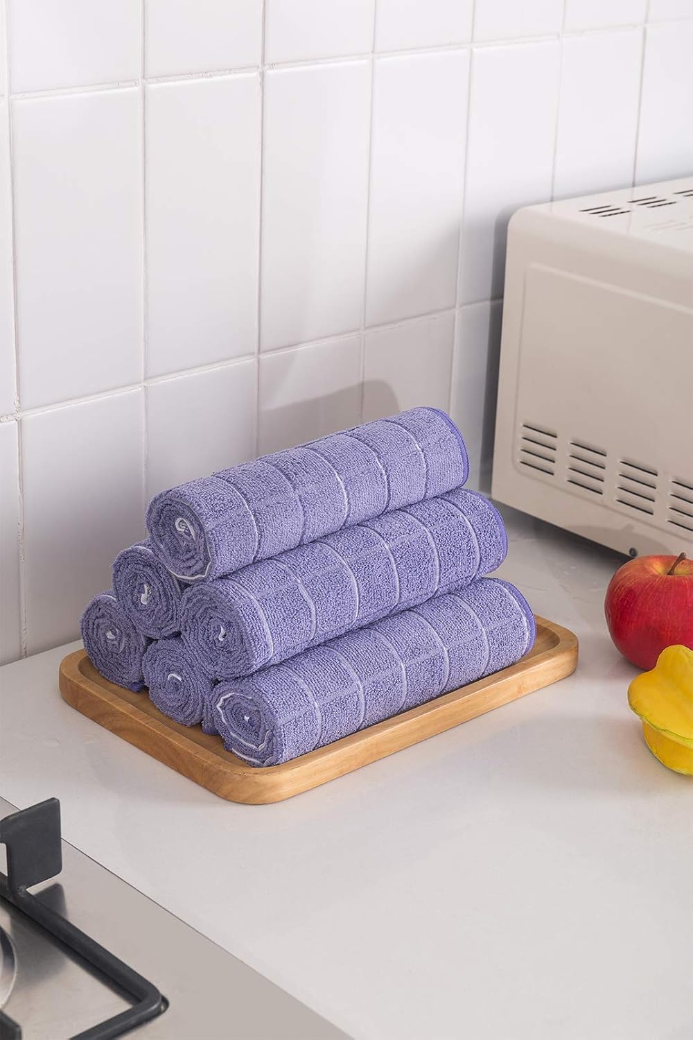 Microfiber Kitchen Towels Set of 8 | Super Absorbent Dish Cloths