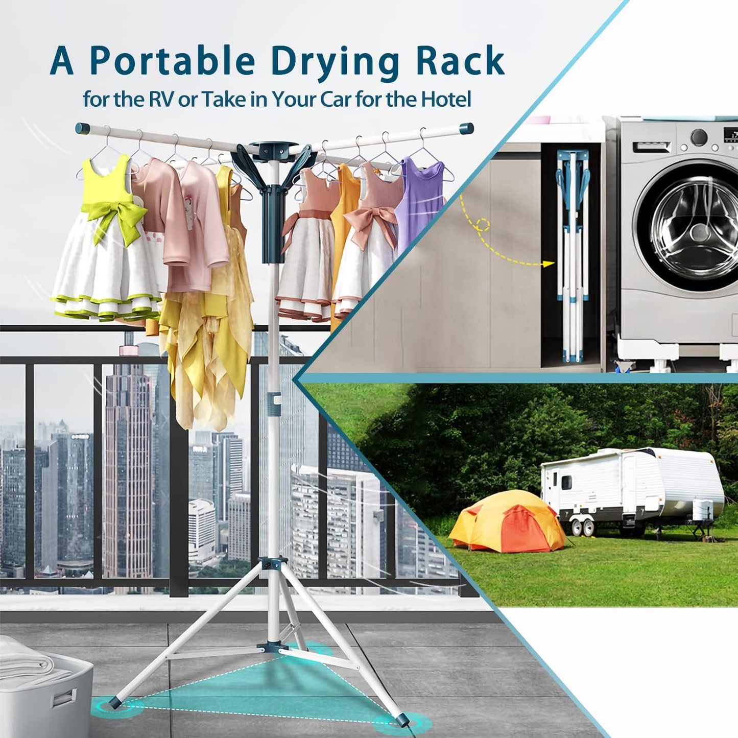 Heavy-Duty Collapsible Clothes Drying Rack | Extendable Stainless Steel