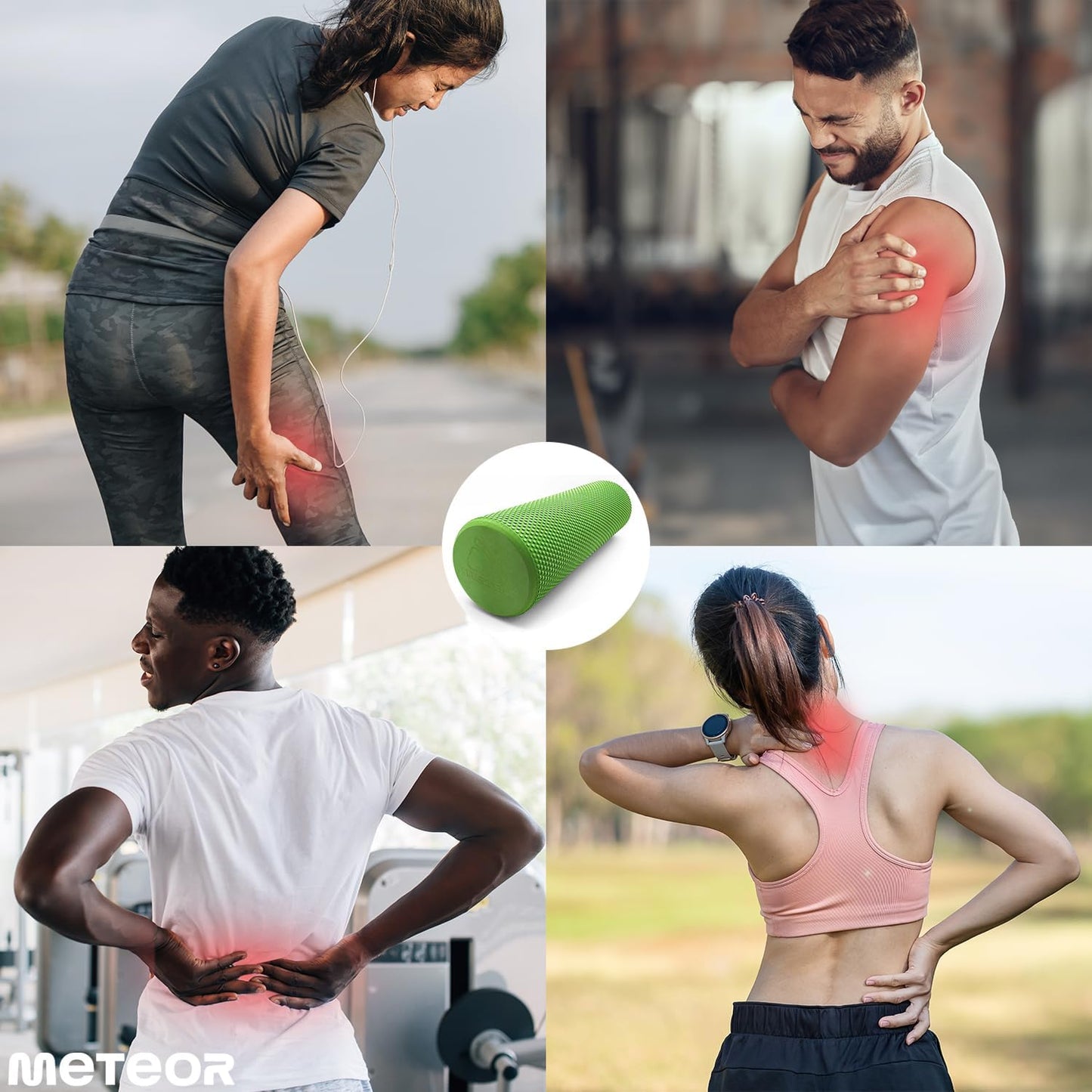 METEOR | Floating Point Foam Roller - Deep Tissue Massage & Muscle Recovery Tool