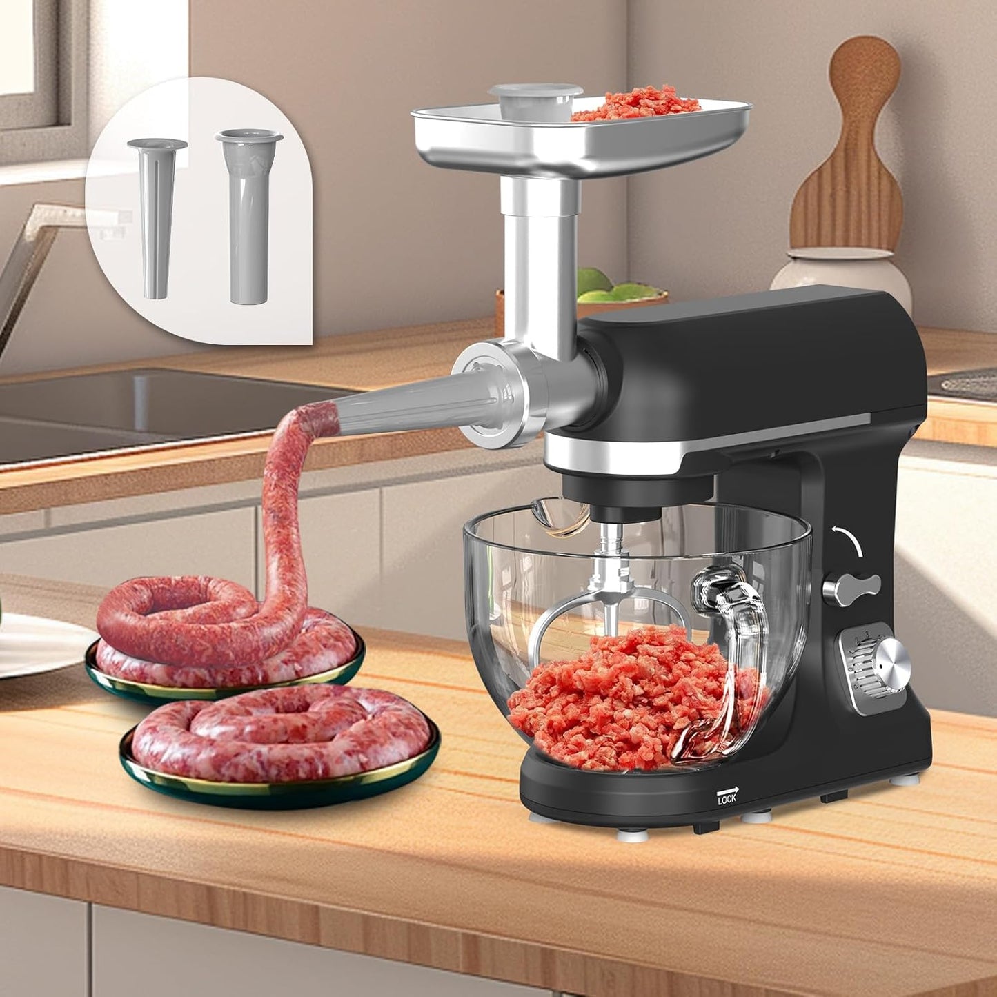 1400W Stand Mixer | 6.5L Electric Food Mixer for Baking