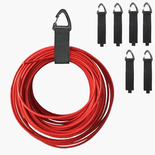 THJJSS Extension Cord Holder Organizer(6 Pack),Hose Holder for Garage Organization and Storage,16-Inch (Unfolded) Heavy Duty Storage Strap Cord Organizer for Extension Cord Within 100ft