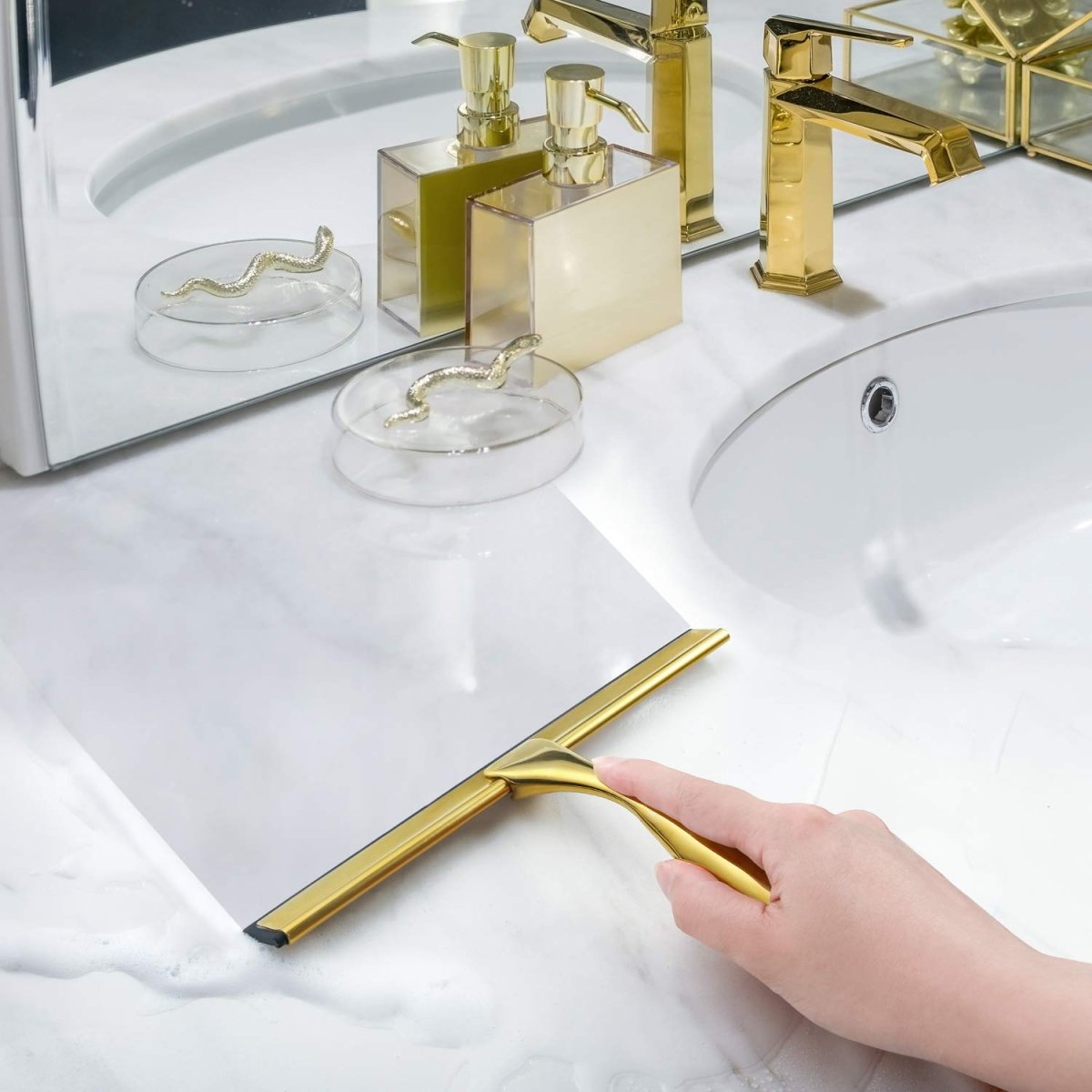Shower Squeegee for Shower Door Bathroom Window and Car Glass