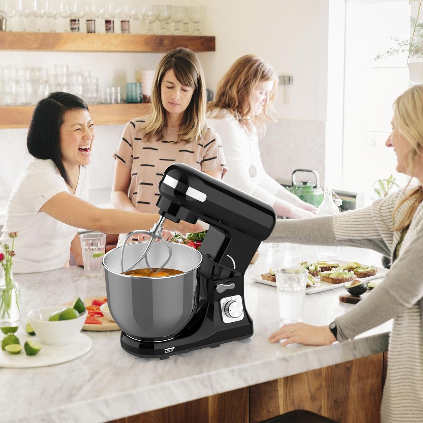 1400W Stand Mixer | 6.5L Electric Food Mixer for Baking
