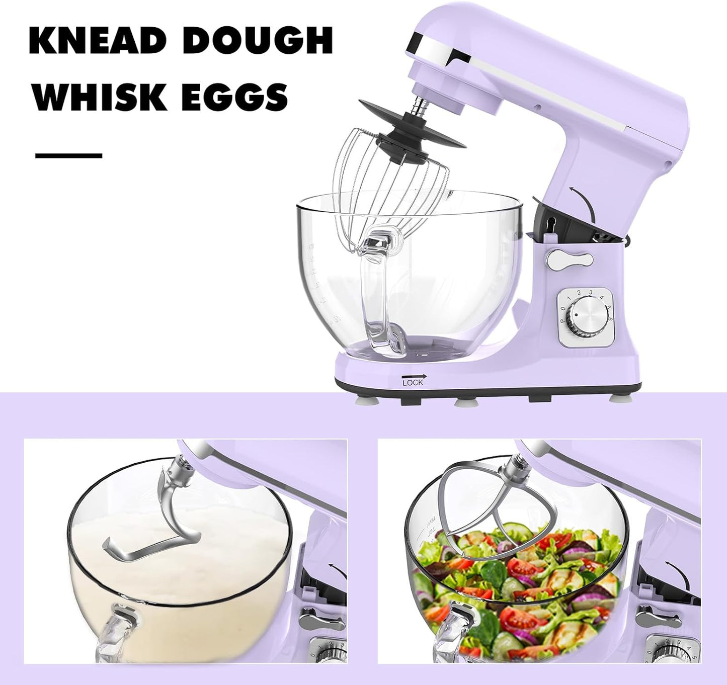 1400W Stand Mixer | 6.5L Electric Food Mixer for Baking