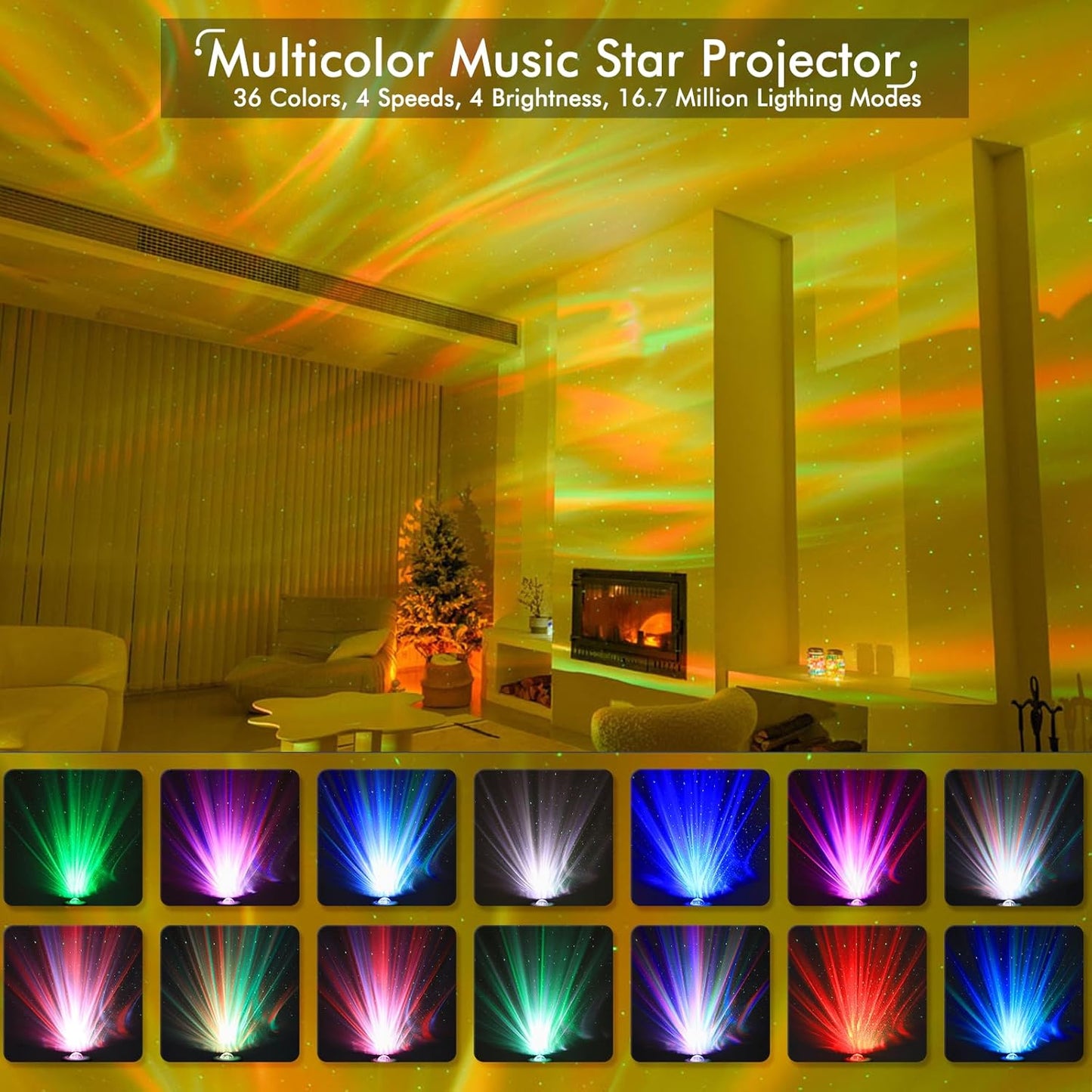 Star Projector Galaxy Light - Home Planetarium Projector with 3D Nebula & Timer