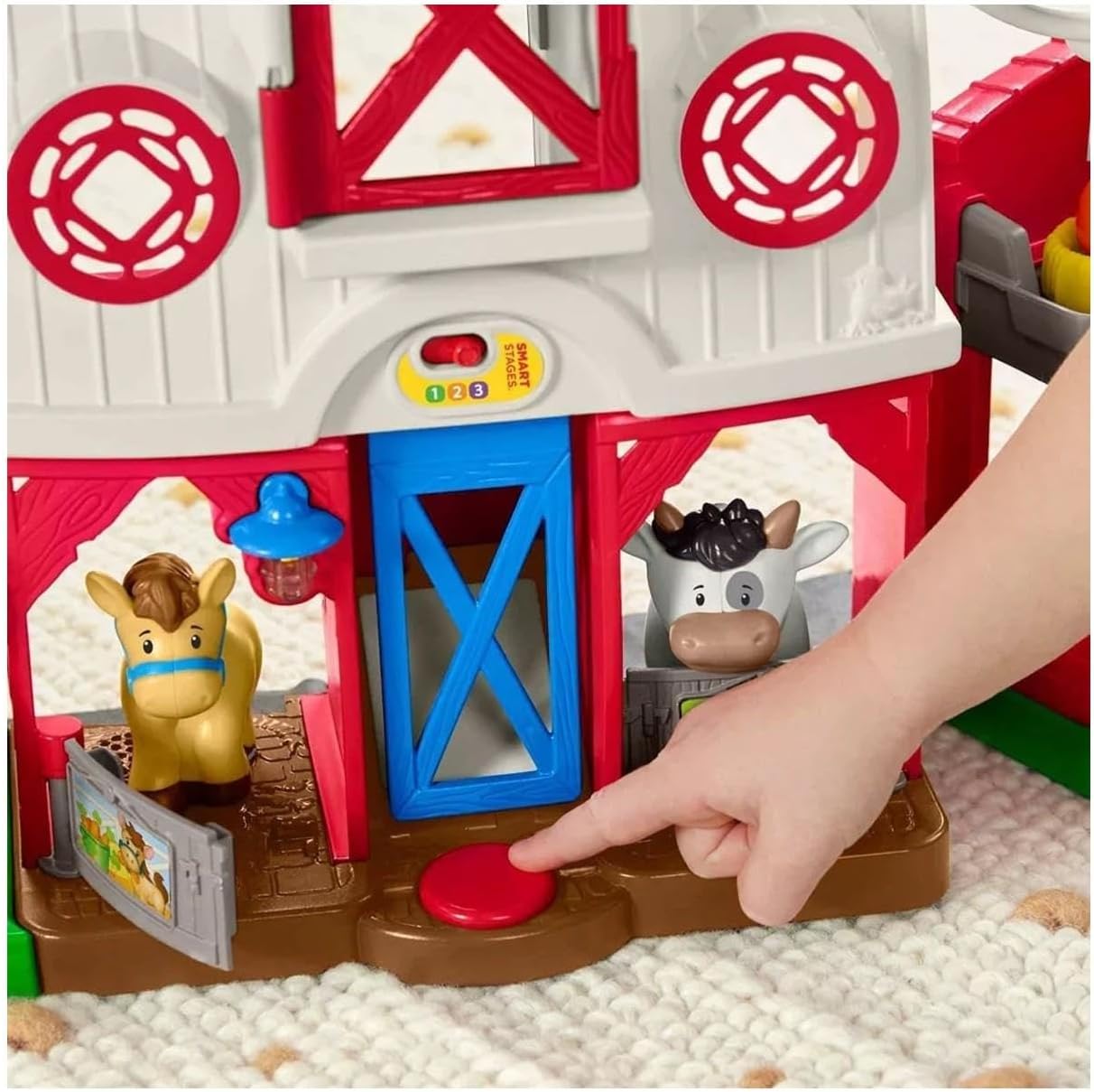 Fisher-Price Little People Toddler Learning Toy Caring for Animals Farm Interactive Playset with Smart Stages for Ages 1+ Years