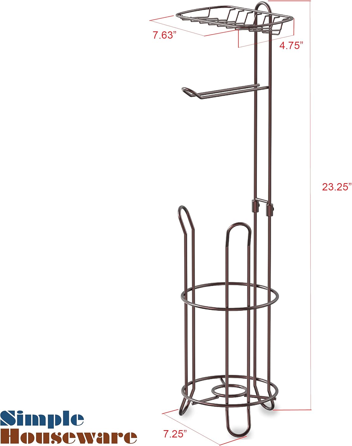 Freestanding Chrome Toilet Paper Stand | Modern Bathroom Roll Holder