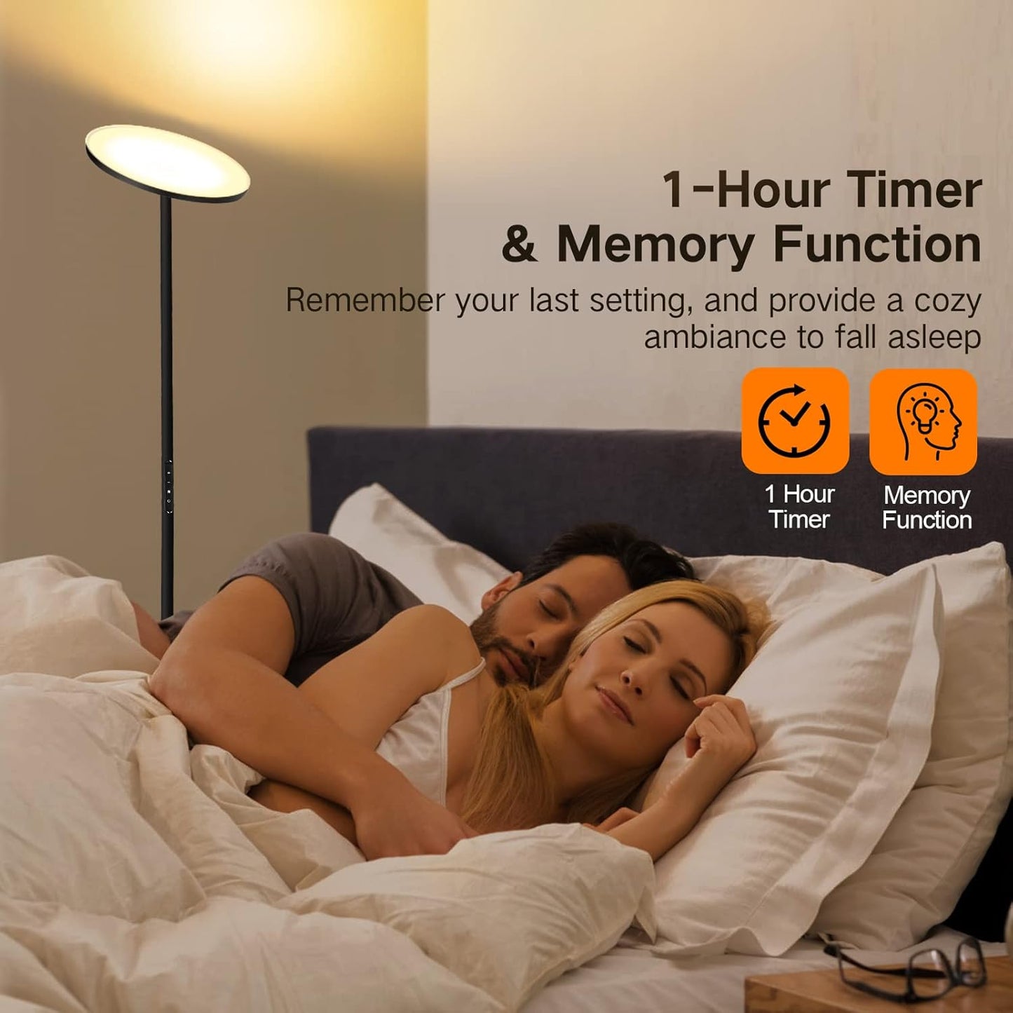 Modern LED Floor Lamp with Remote | Eye-Caring & Dimmable