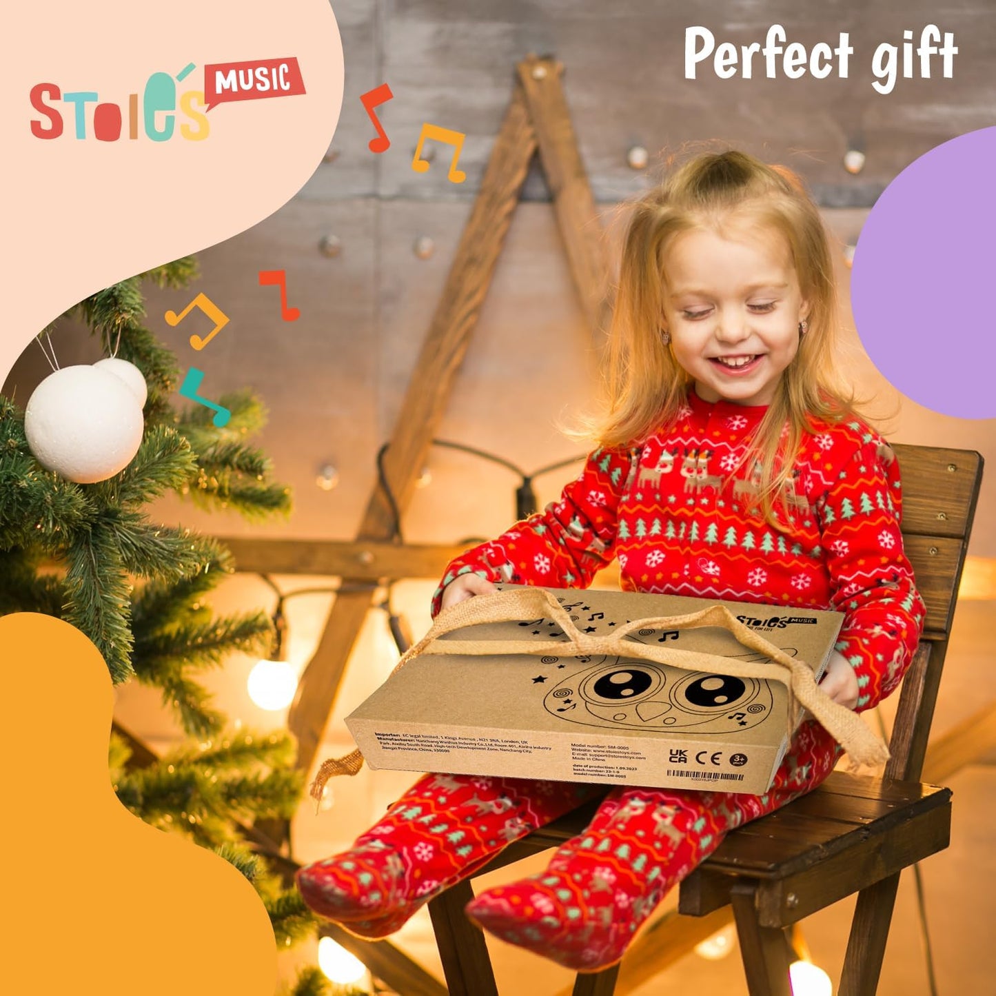 Stoie's Wooden Musical Instruments for Toddlers 1-3, Montessori Music Toys for 1 Year Old, with Xylophone, Tambourine and Maracas, Educational Development and Creativity, Baby Musical Instruments