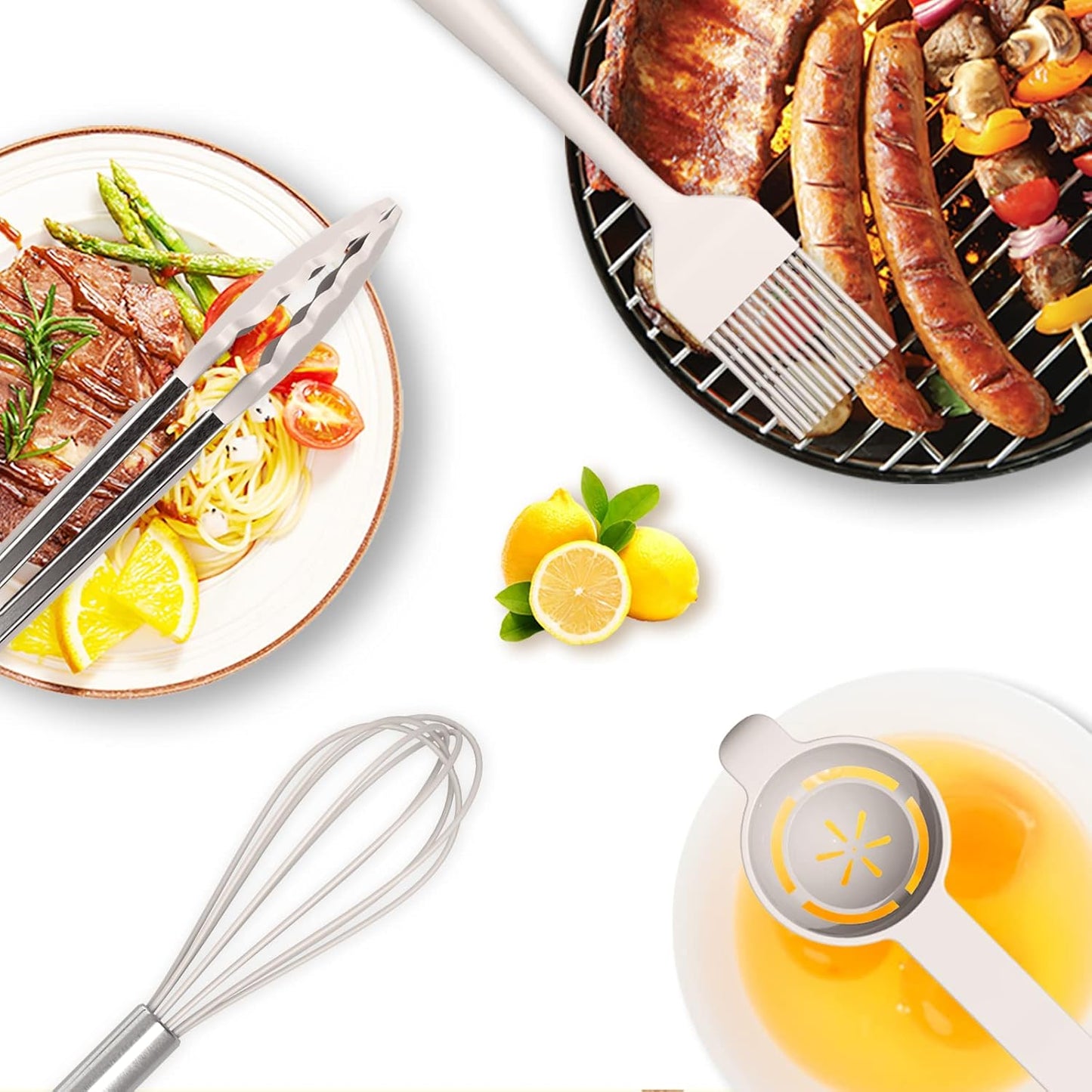 15-Piece Silicone Cooking Utensils Set | Dishwasher Safe