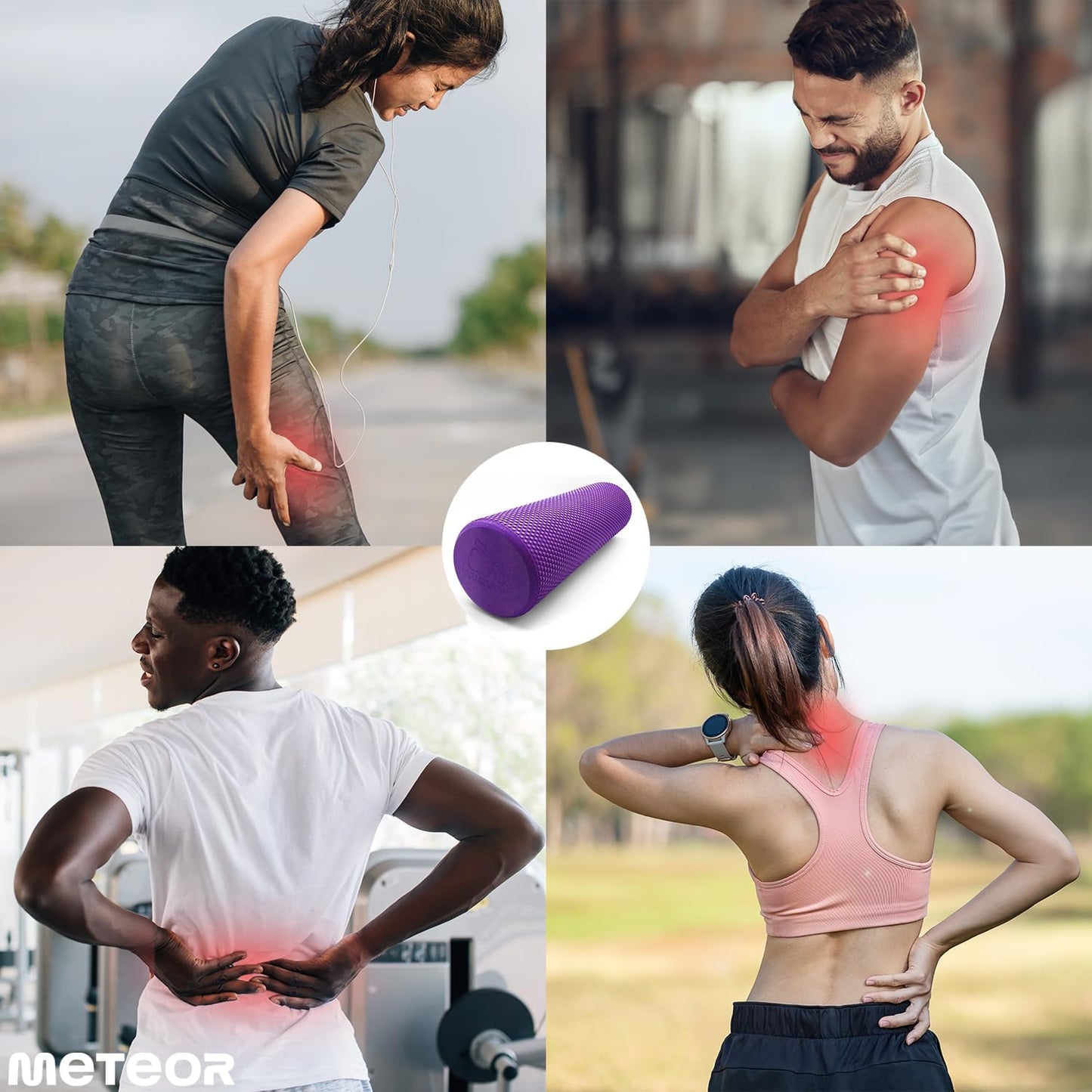 METEOR | Floating Point Foam Roller - Deep Tissue Massage & Muscle Recovery Tool