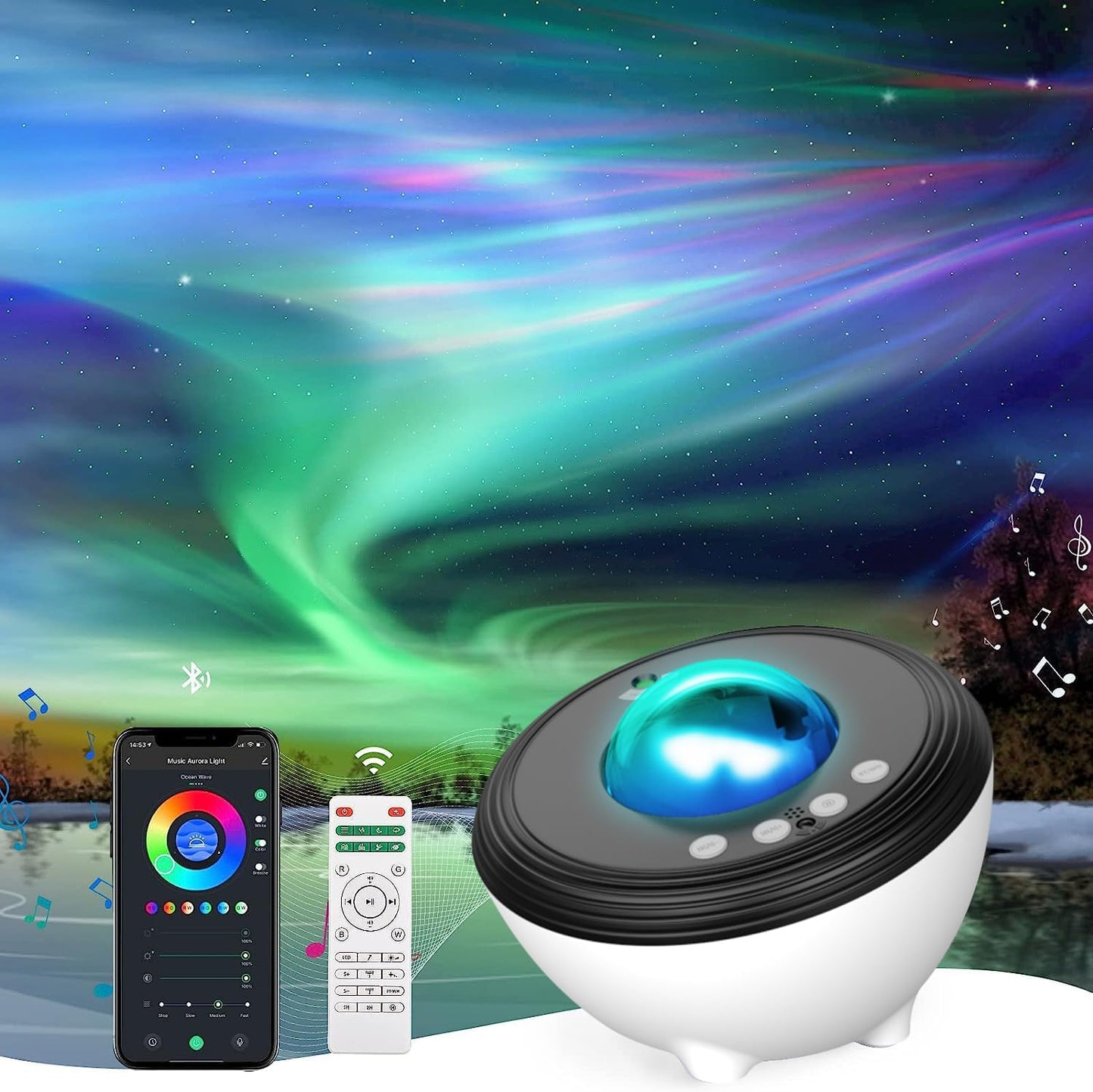 Star Projector Galaxy Light - Home Planetarium Projector with 3D Nebula & Timer