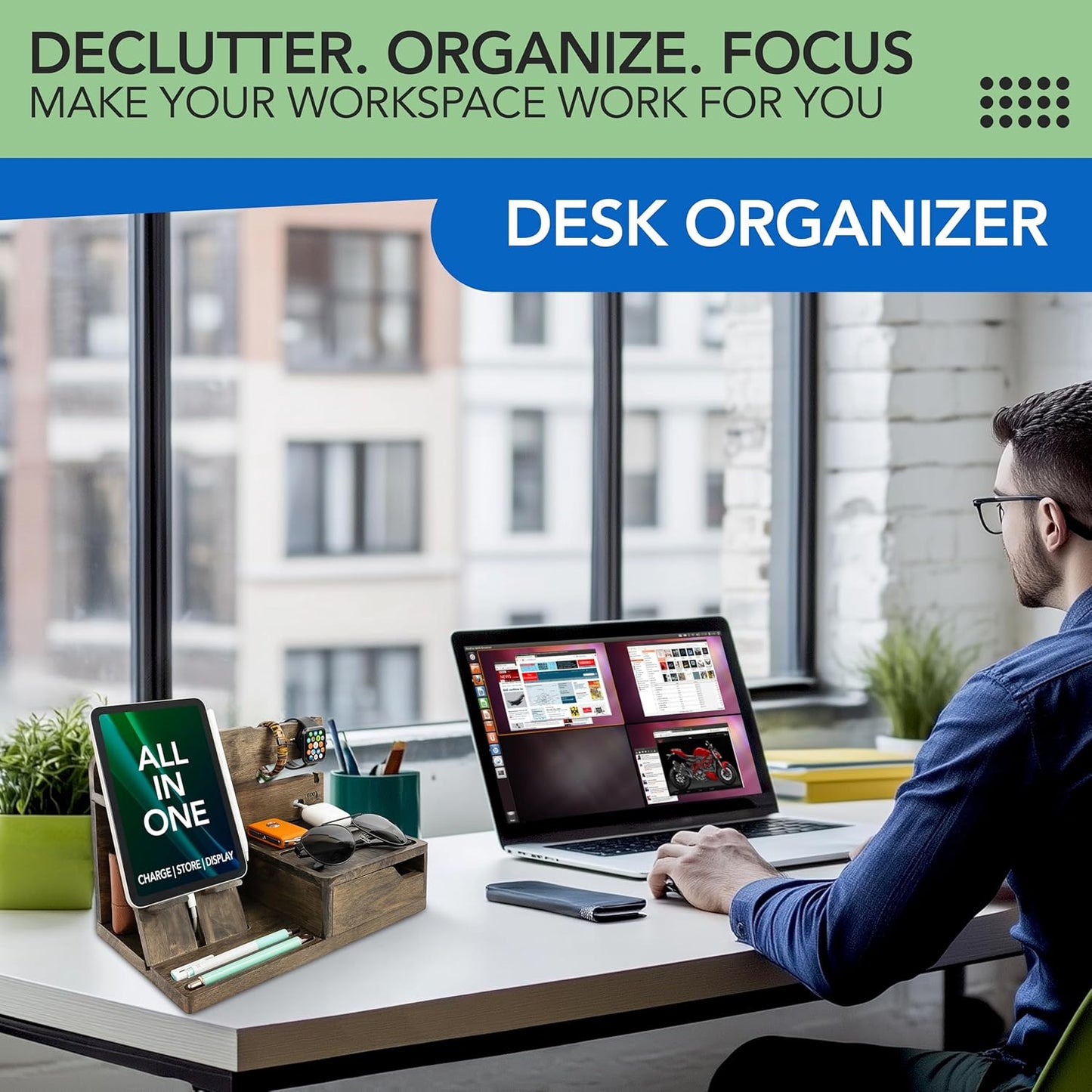 Nightstand Organiser | Tech Charging Station & Valet Tray