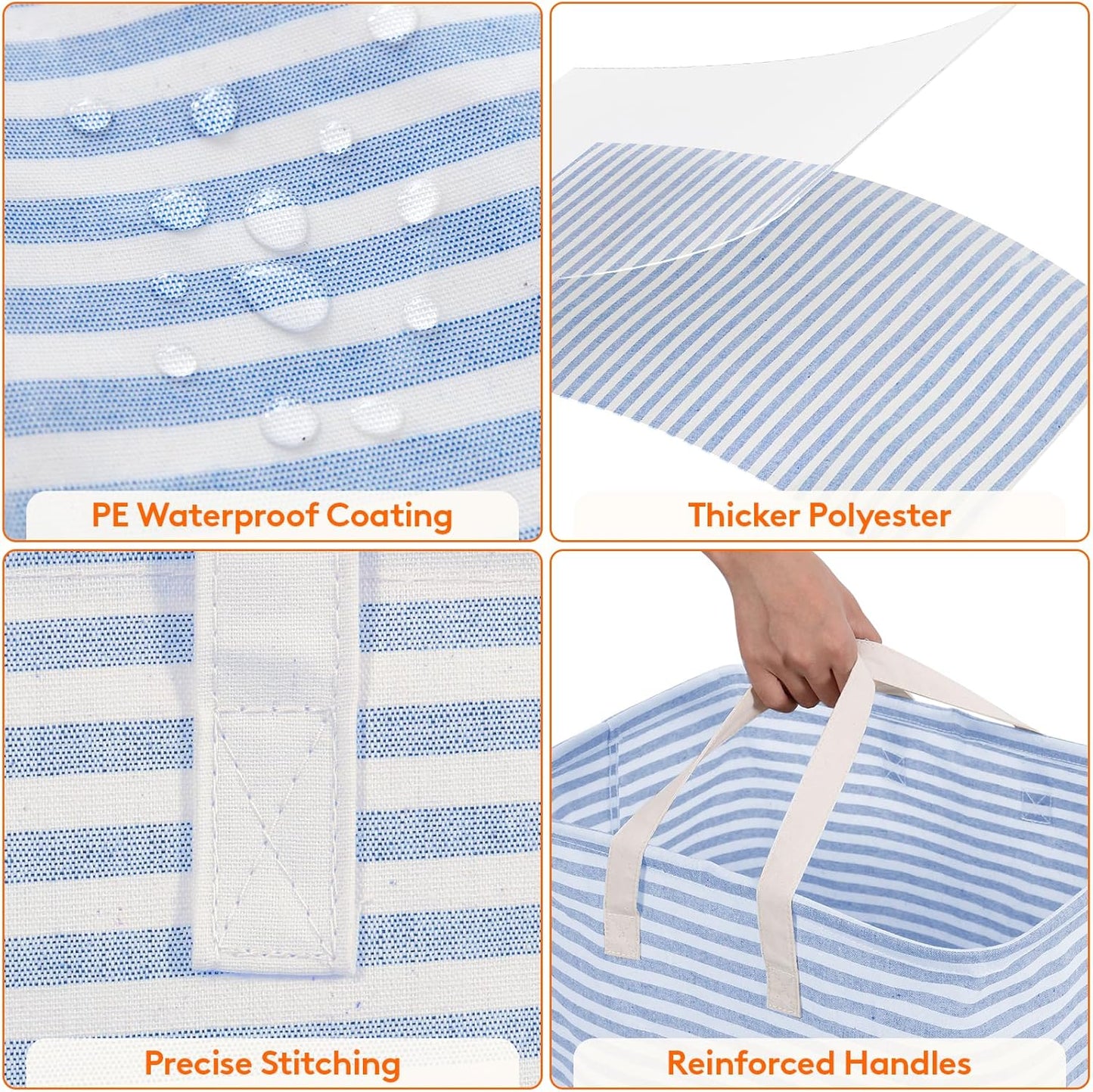 80L Waterproof Laundry Hamper 2 Pack - Collapsible & Portable - Lifewit