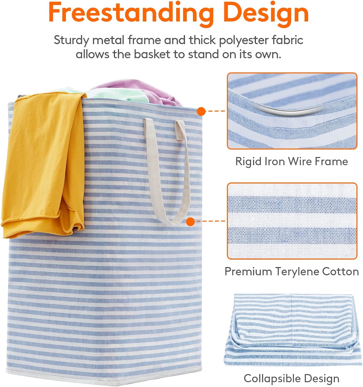 80L Waterproof Laundry Hamper 2 Pack - Collapsible & Portable - Lifewit