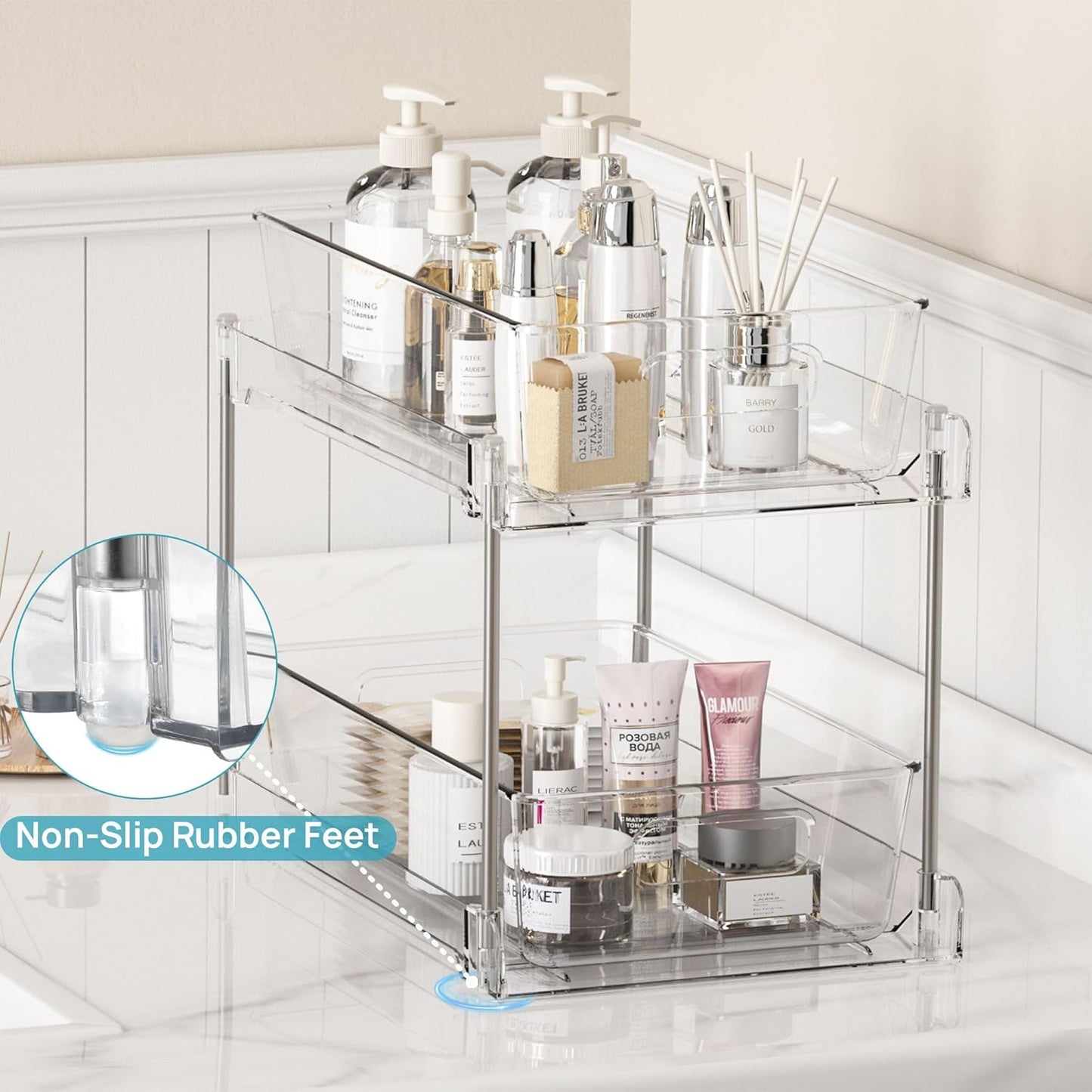 Clear Multi-Purpose Organizer - Under Sink & Bathroom Storage