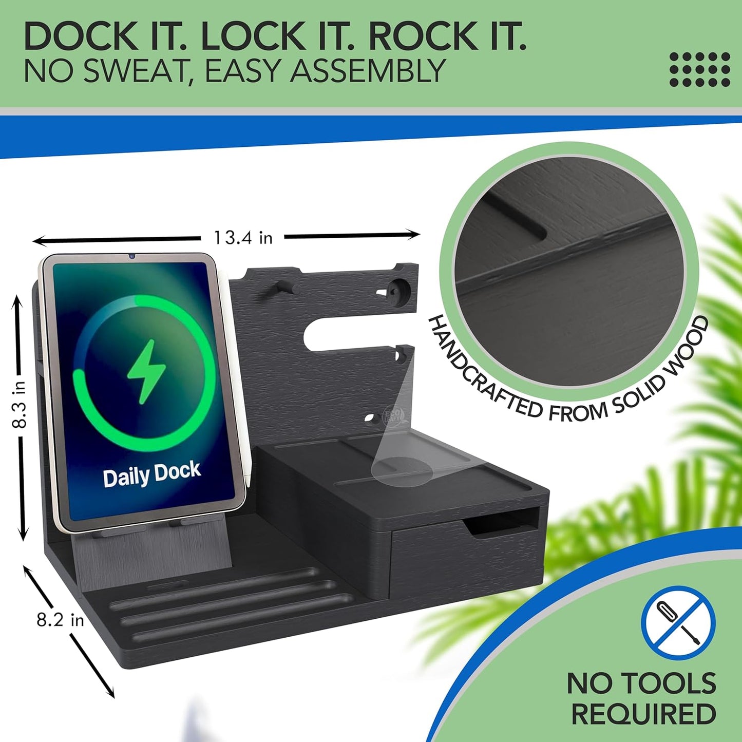 Nightstand Organiser | Tech Charging Station & Valet Tray
