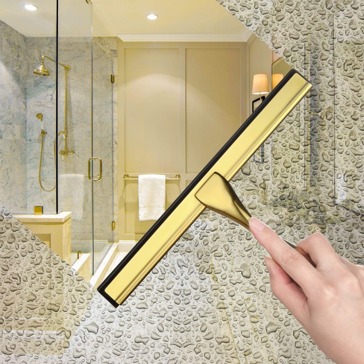 Shower Squeegee for Shower Door Bathroom Window and Car Glass