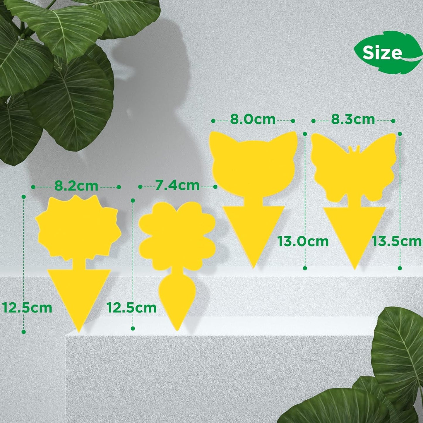 40 PCS Sticky Traps, GeeRic Sticky Fruit Fly and Plant Gnat Bug Traps for Indoor/Outdoor Use, Dual-Sided Black Sticky Traps Insect Catcher for White Flies, Mosquitos, Fungus Gnats, Flying Insects