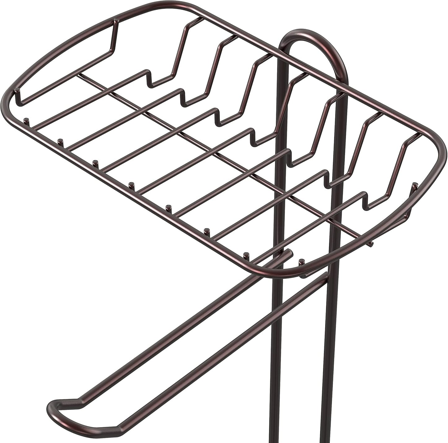 Freestanding Chrome Toilet Paper Stand | Modern Bathroom Roll Holder