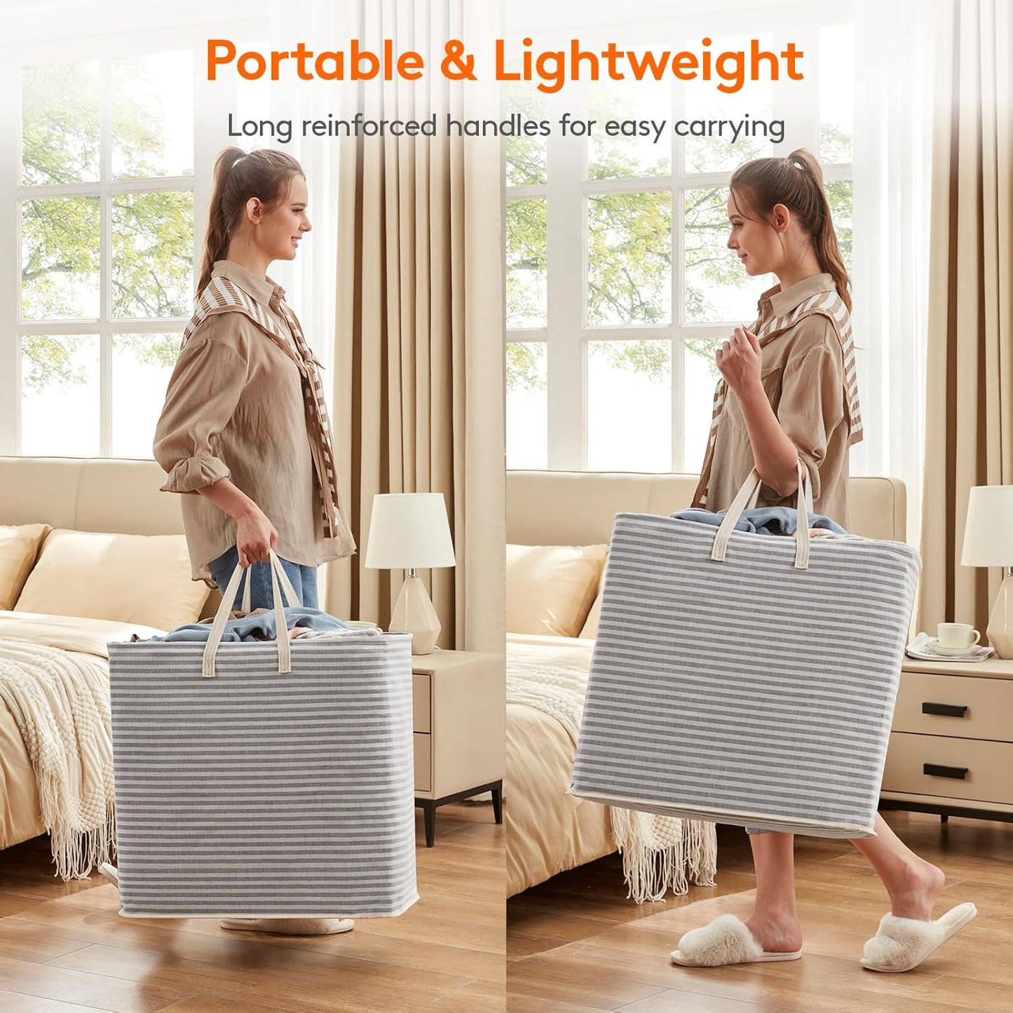 80L Waterproof Laundry Hamper 2 Pack - Collapsible & Portable - Lifewit