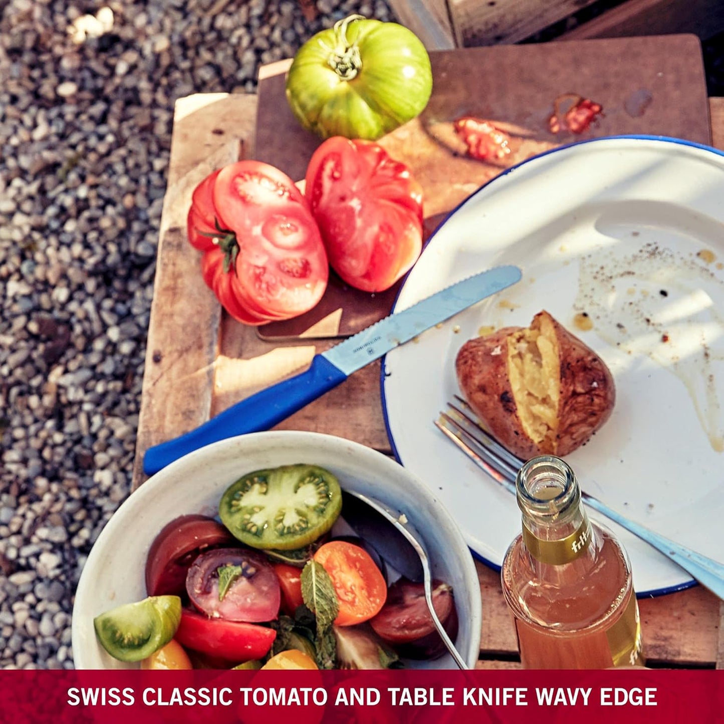 Victorinox Classic Wavy Edge Steak and Tomato Knife, Green