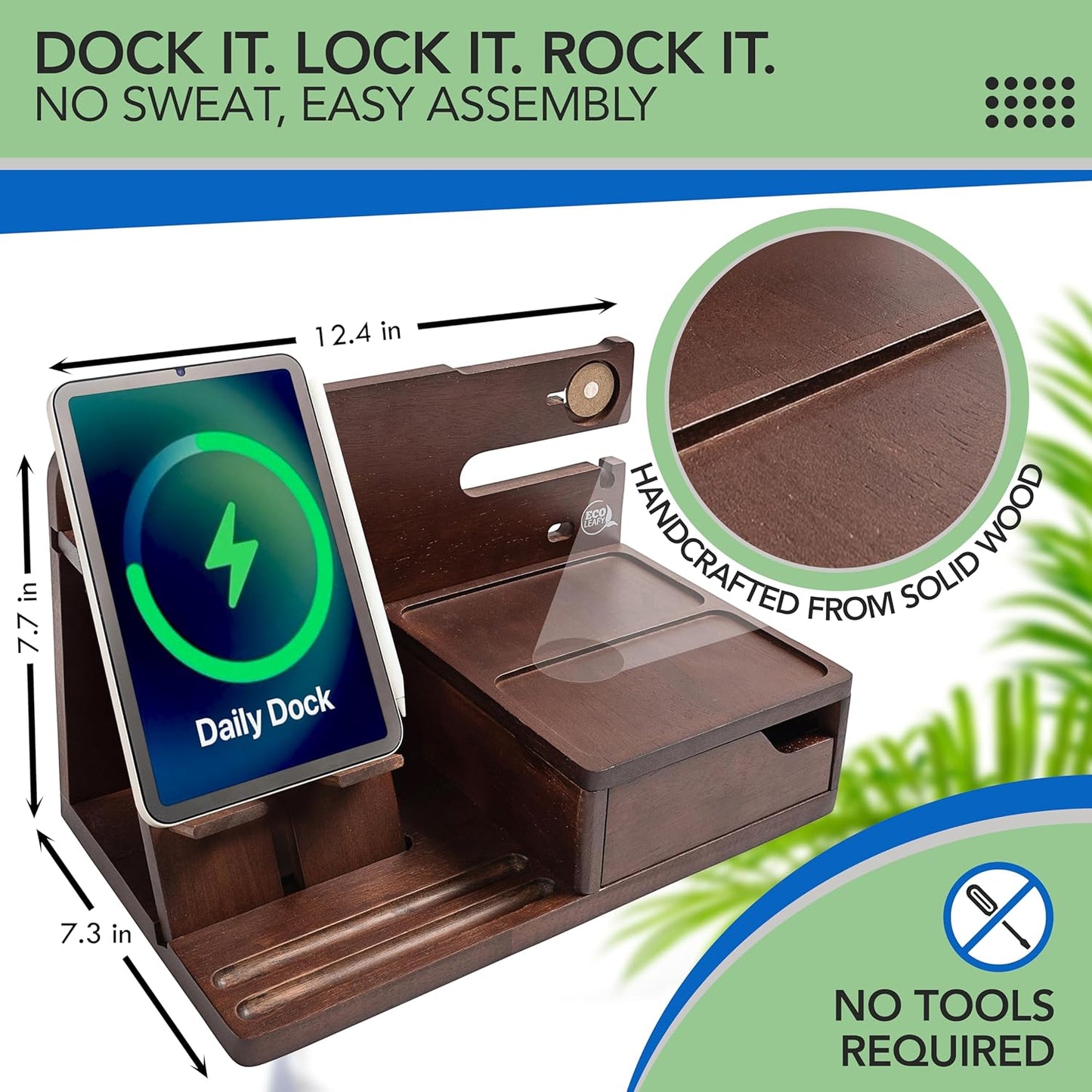Nightstand Organiser | Tech Charging Station & Valet Tray