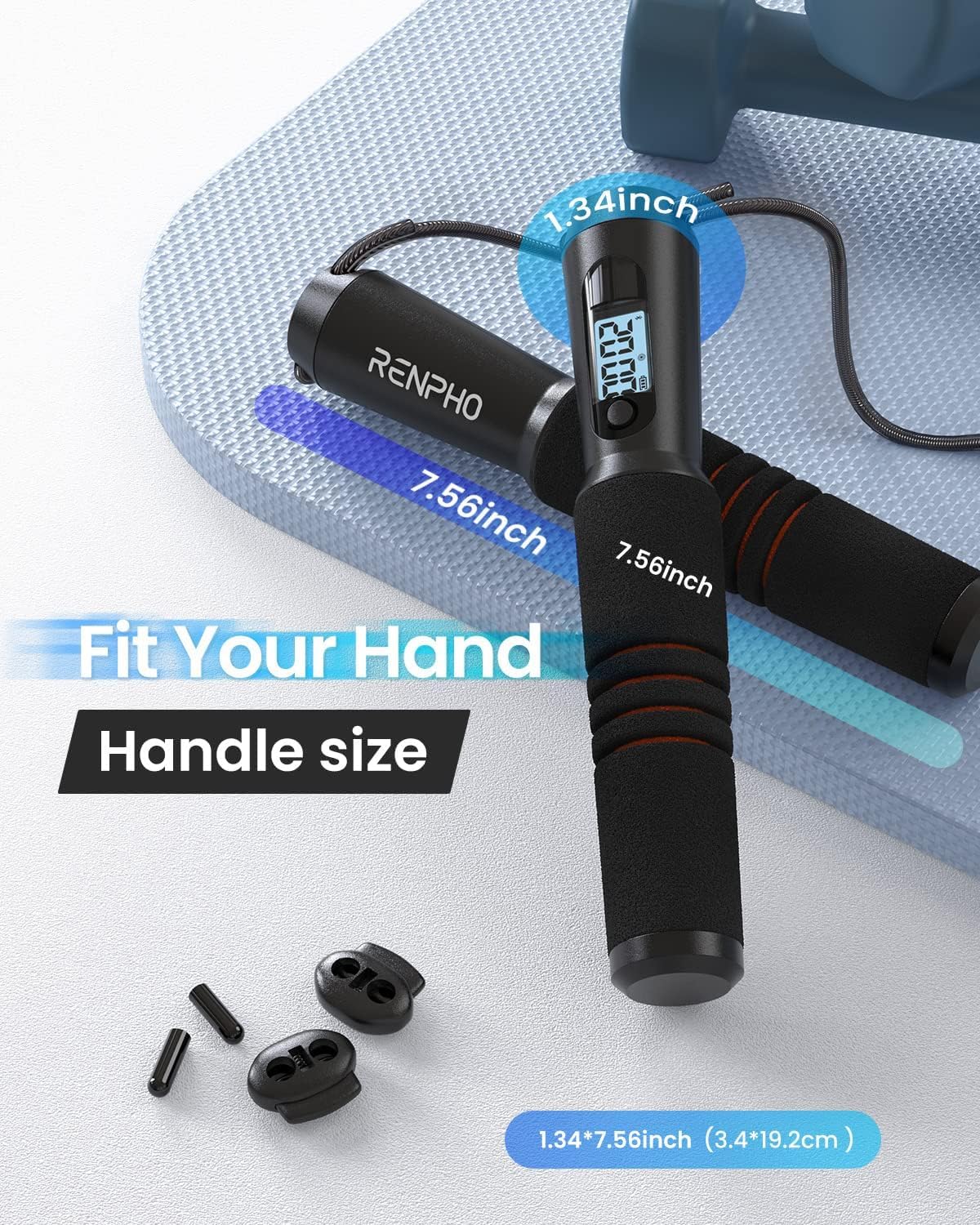 Smart Jump Rope with LCD Counter - Digital Cardio Fitness Tracker