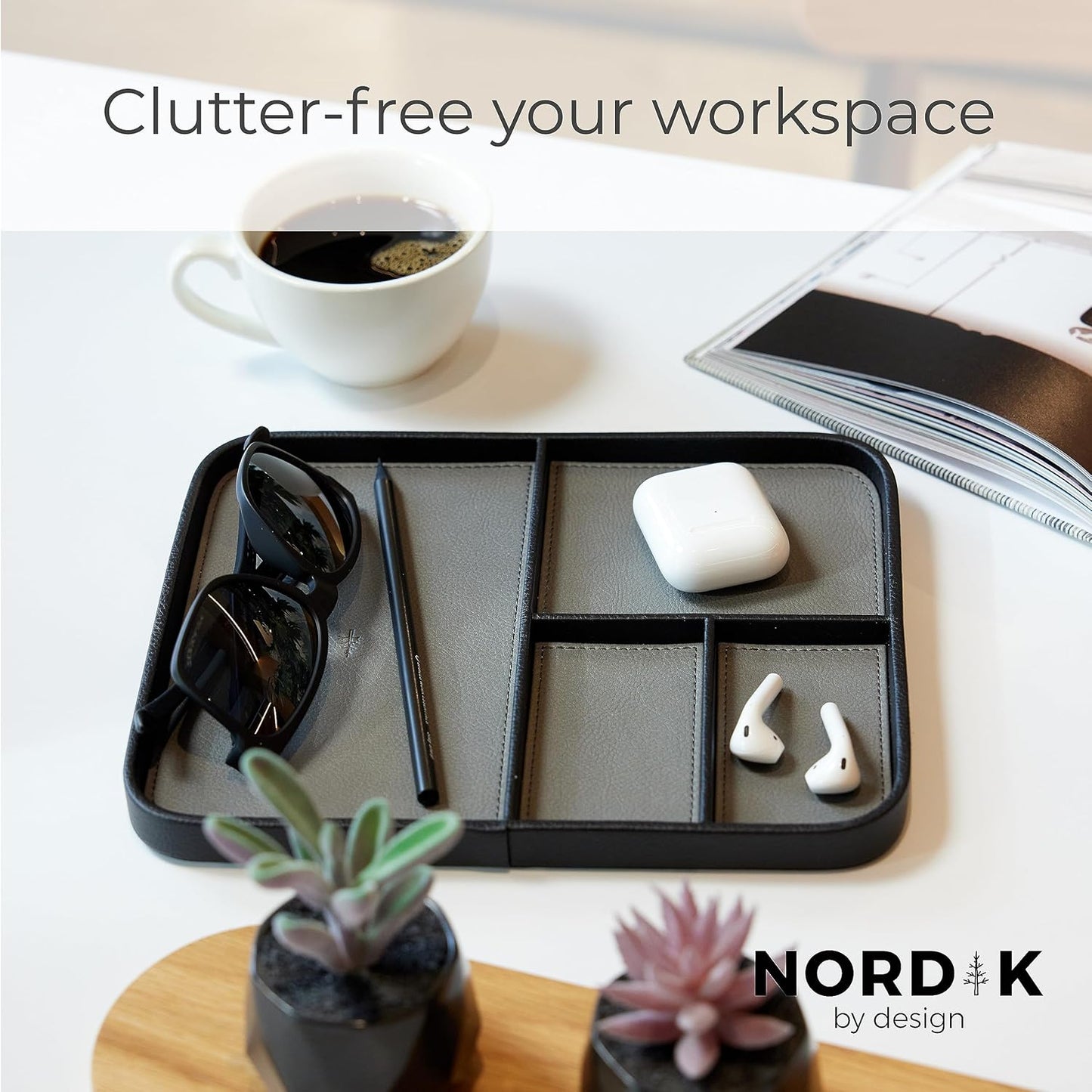 Modern Catchall Tray | Premium Leather EDC Organiser