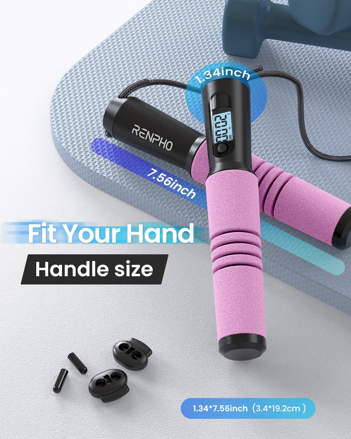 Smart Jump Rope with LCD Counter - Digital Cardio Fitness Tracker
