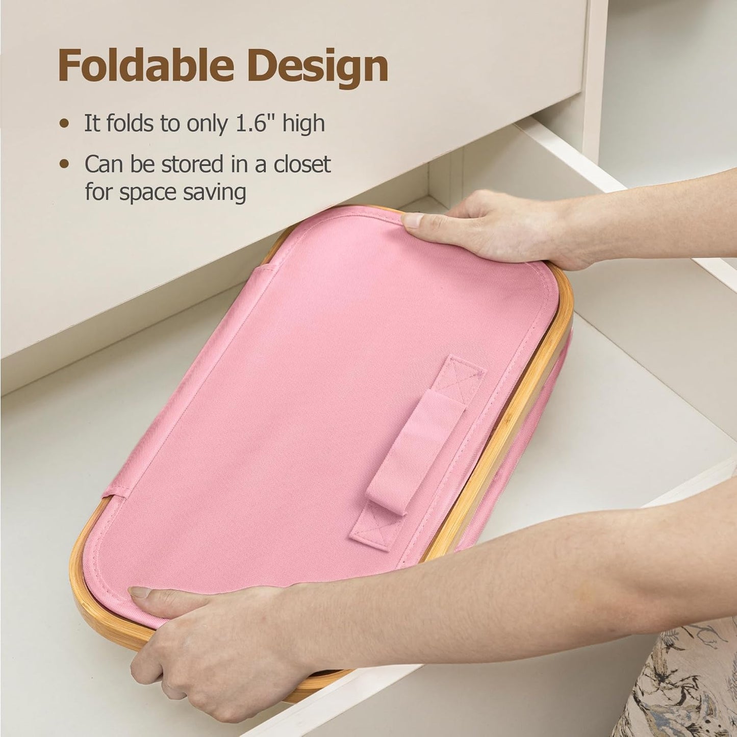 Large Double Hamper | Storage Basket with Lid & Removable Bags