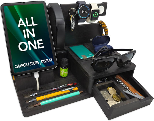 Nightstand Organiser | Tech Charging Station & Valet Tray