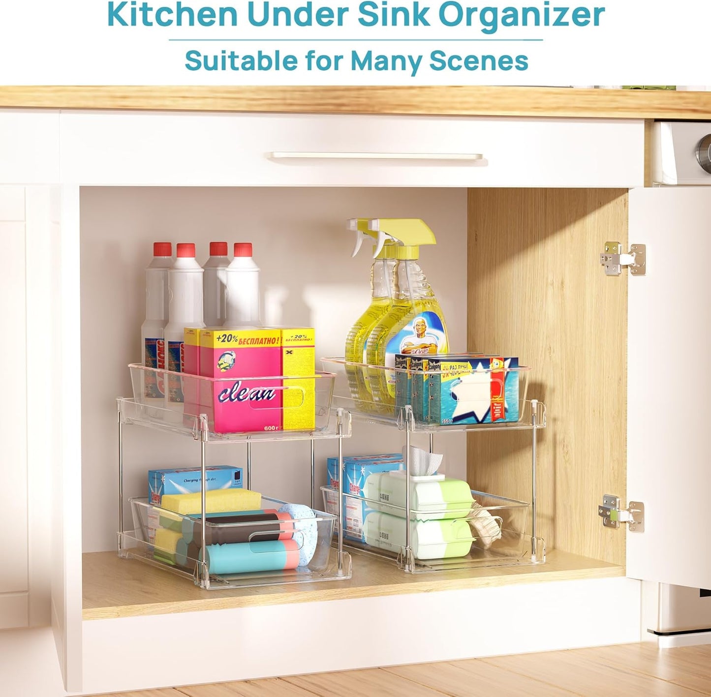 Clear Multi-Purpose Organizer - Under Sink & Bathroom Storage