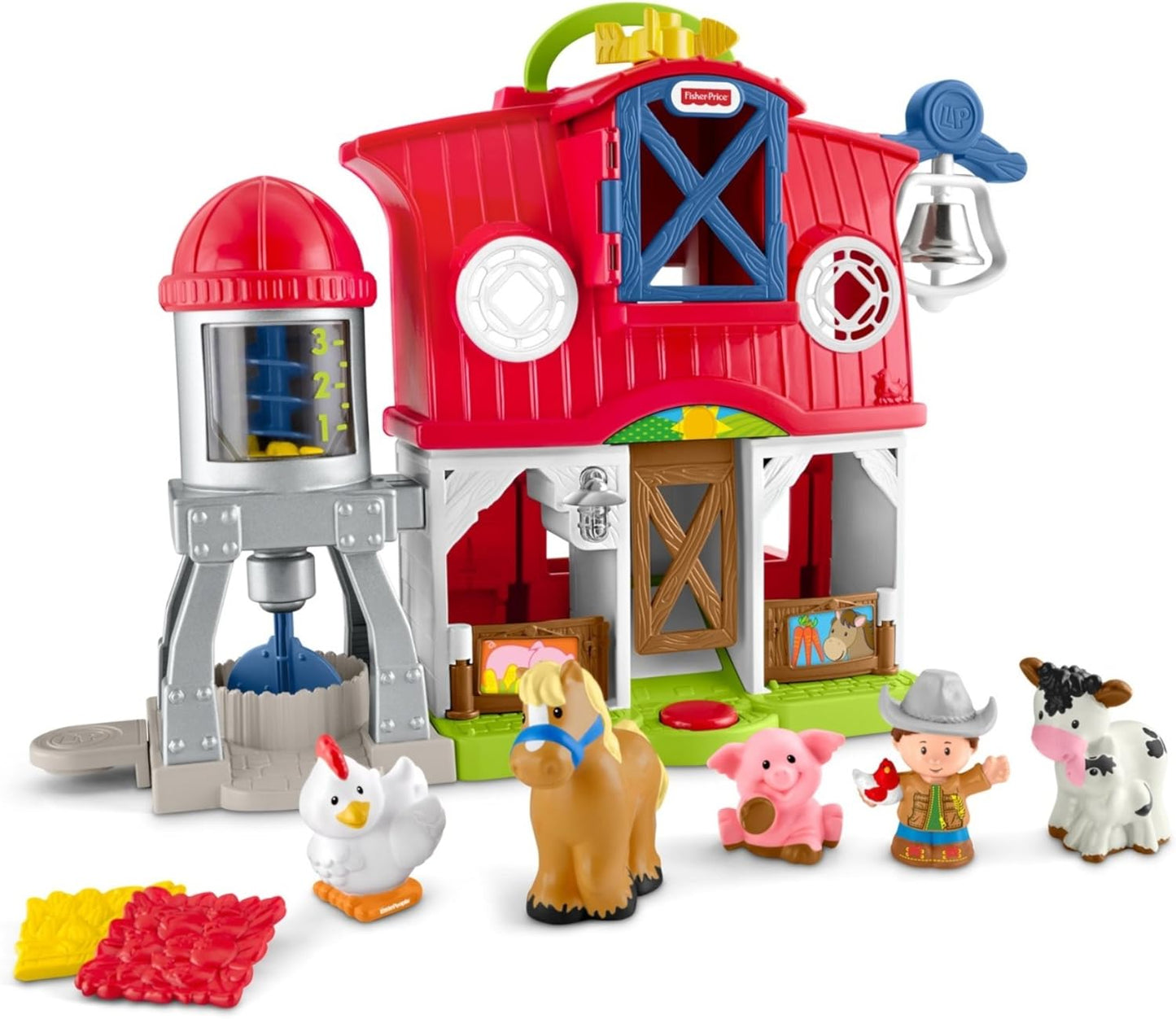 Fisher-Price Little People Toddler Learning Toy Caring for Animals Farm Interactive Playset with Smart Stages for Ages 1+ Years