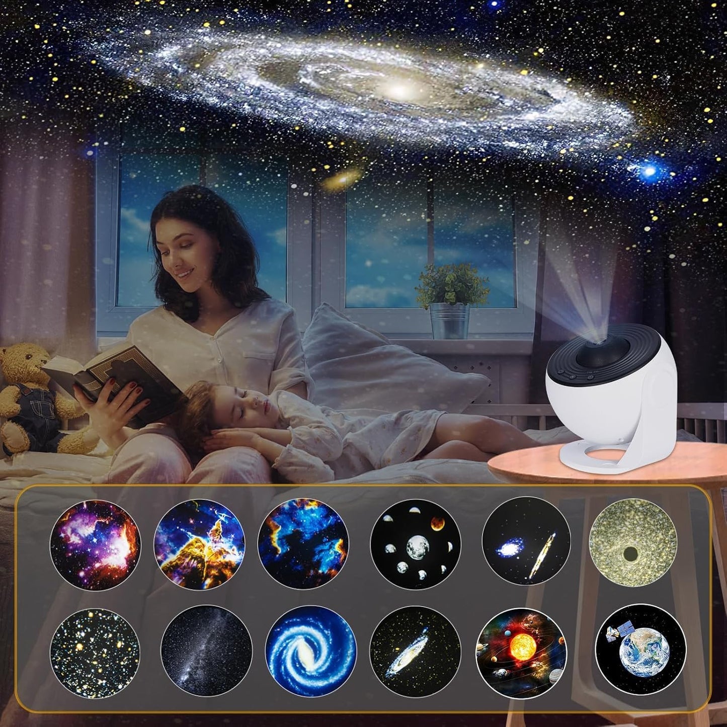 Star Projector Galaxy Light - Home Planetarium Projector with 3D Nebula & Timer