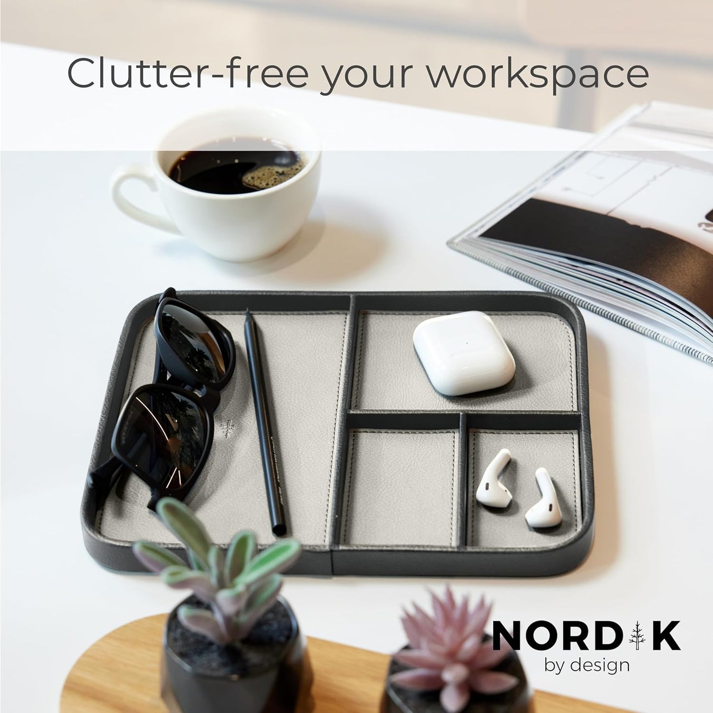 Modern Catchall Tray | Premium Leather EDC Organiser