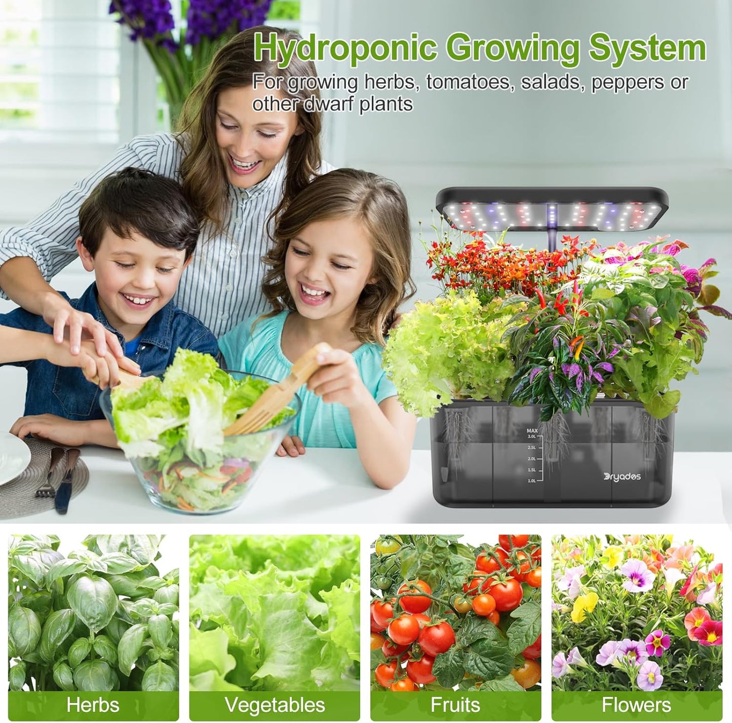 Large Hydroponics System | Indoor Garden | Full Spectrum