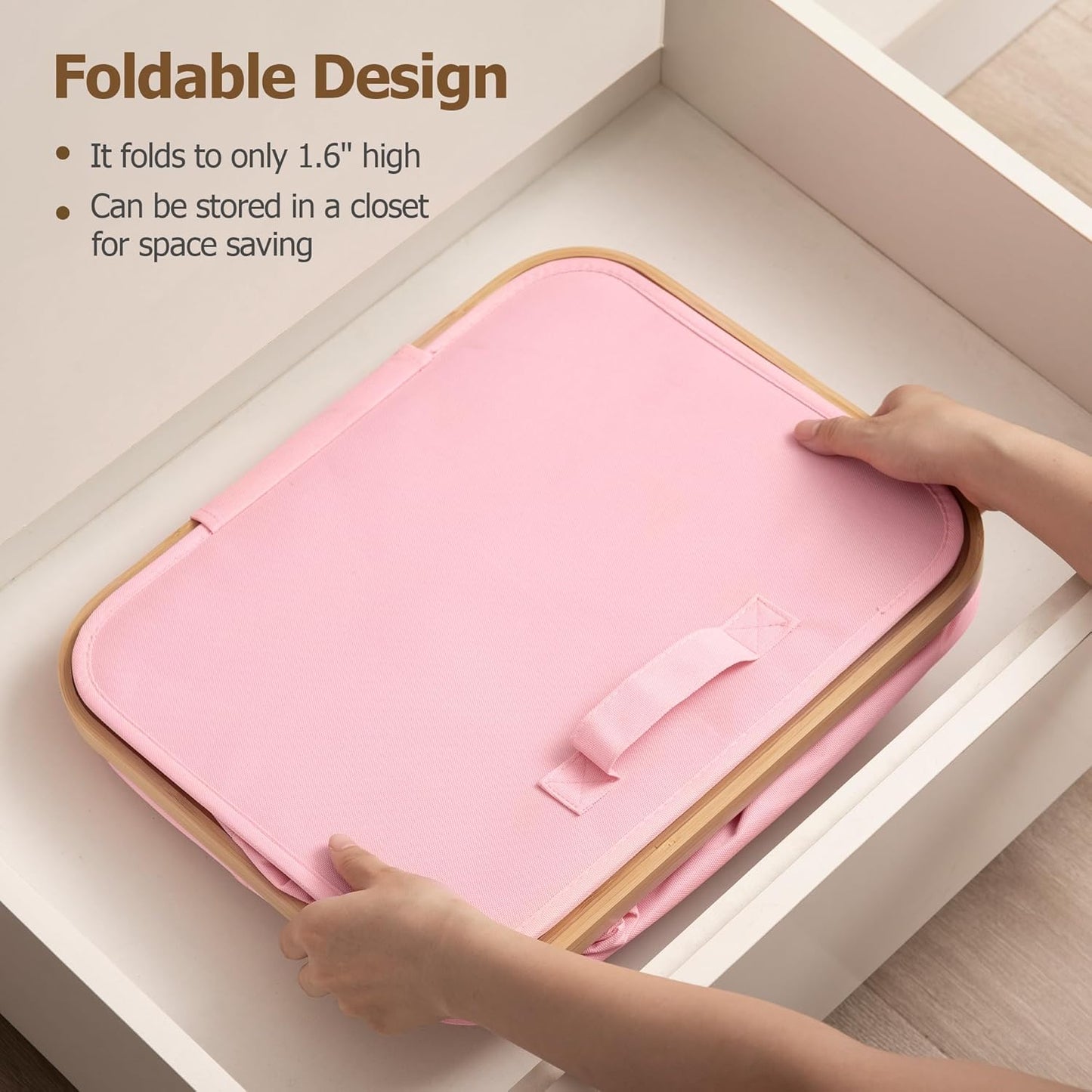 Large Double Hamper | Storage Basket with Lid & Removable Bags