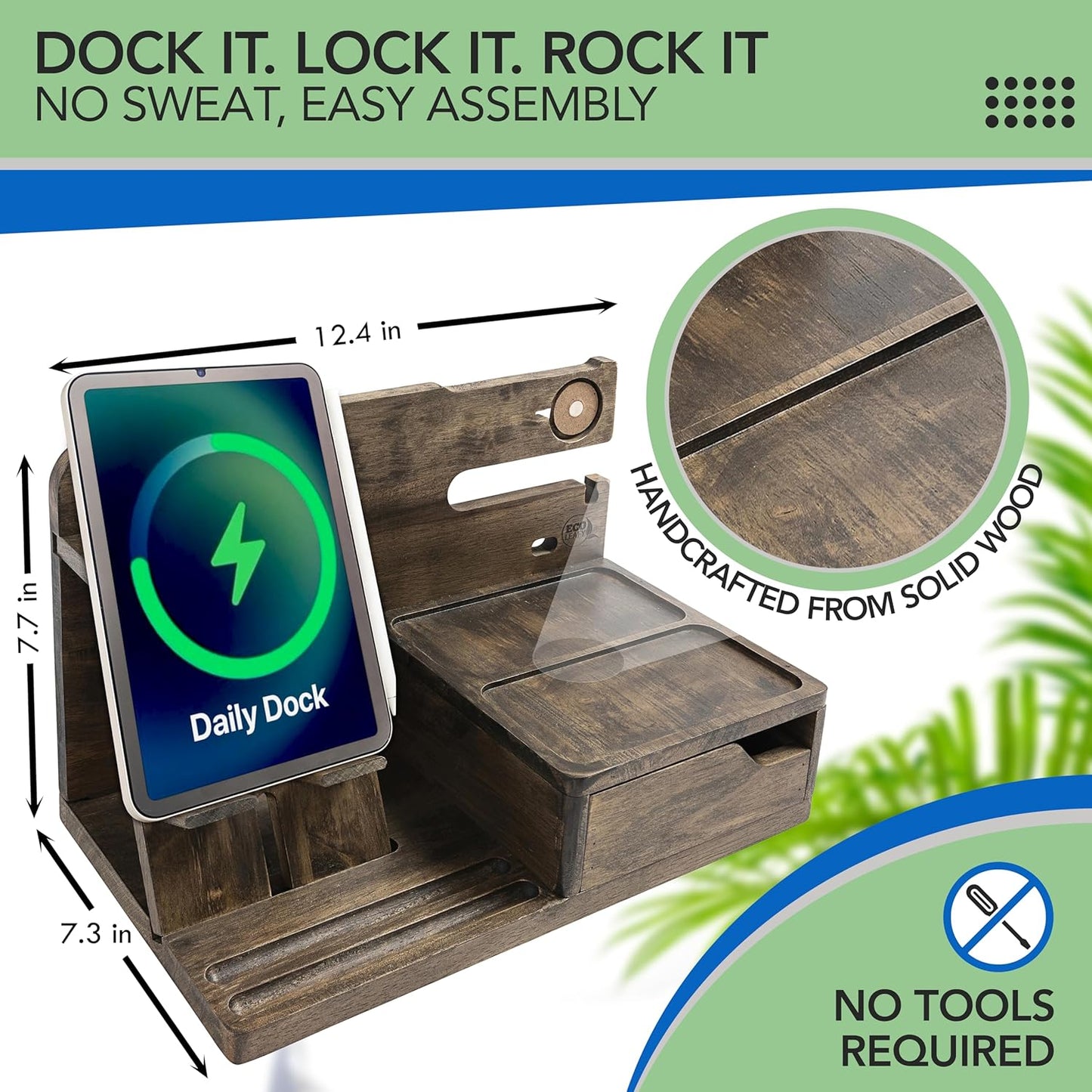 Nightstand Organiser | Tech Charging Station & Valet Tray