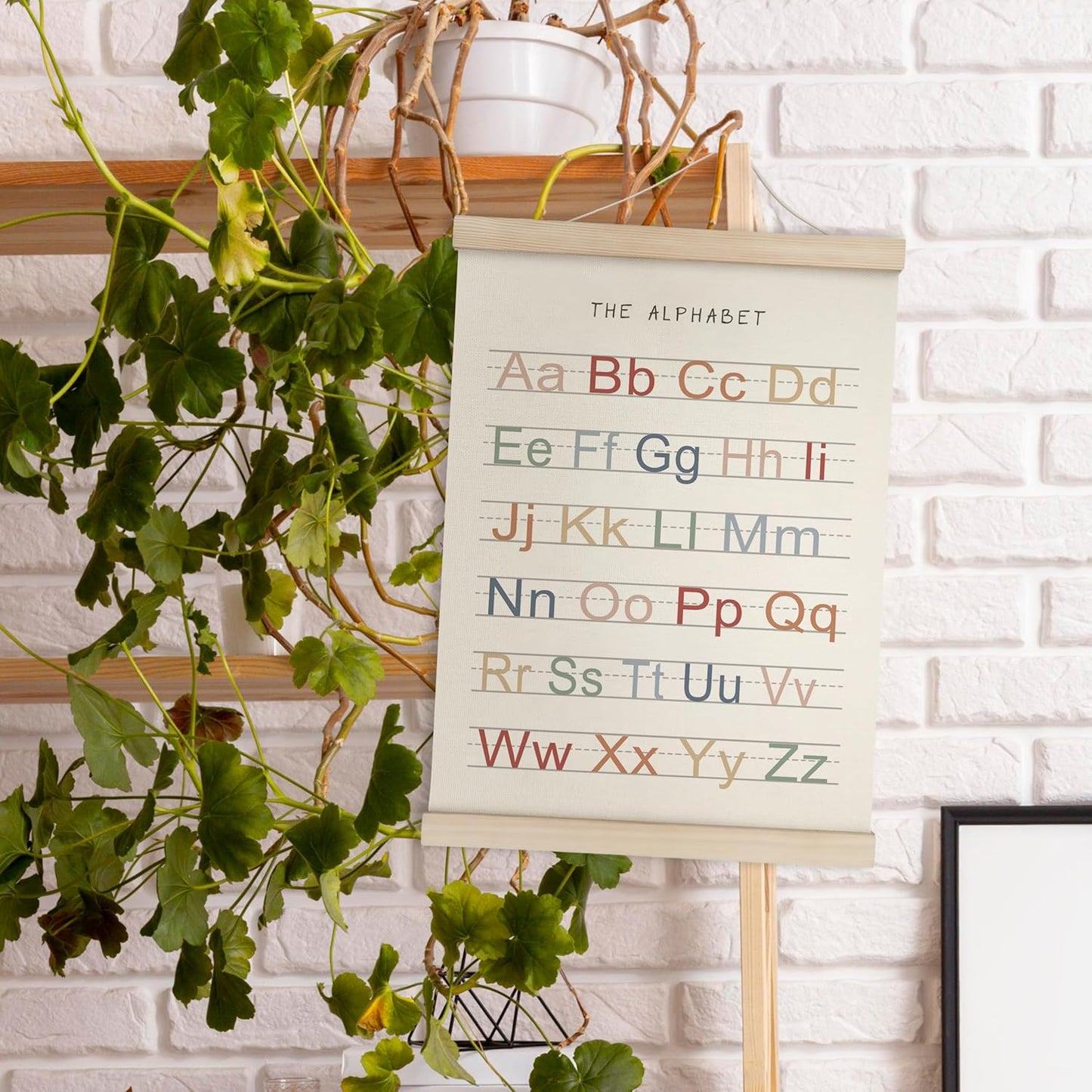 Alphabet, Numbers, Nursery Wall Art Decor | Linen Canvas Prints | Australia