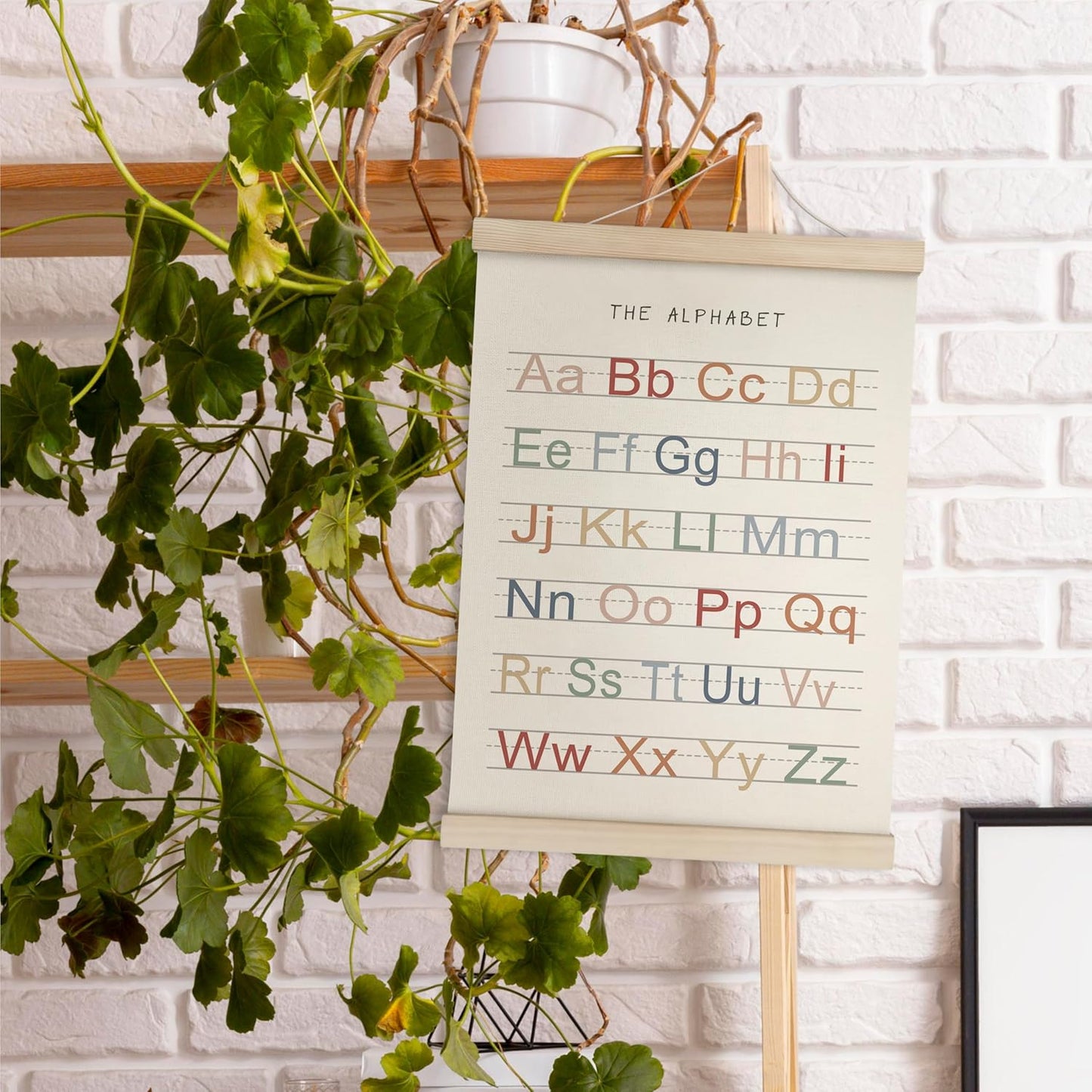 Alphabet, Numbers, Nursery Wall Art Decor | Linen Canvas Prints | Australia