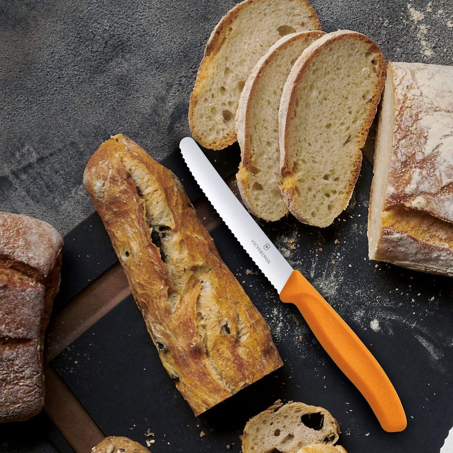 Victorinox Classic Wavy Edge Steak and Tomato Knife, Green