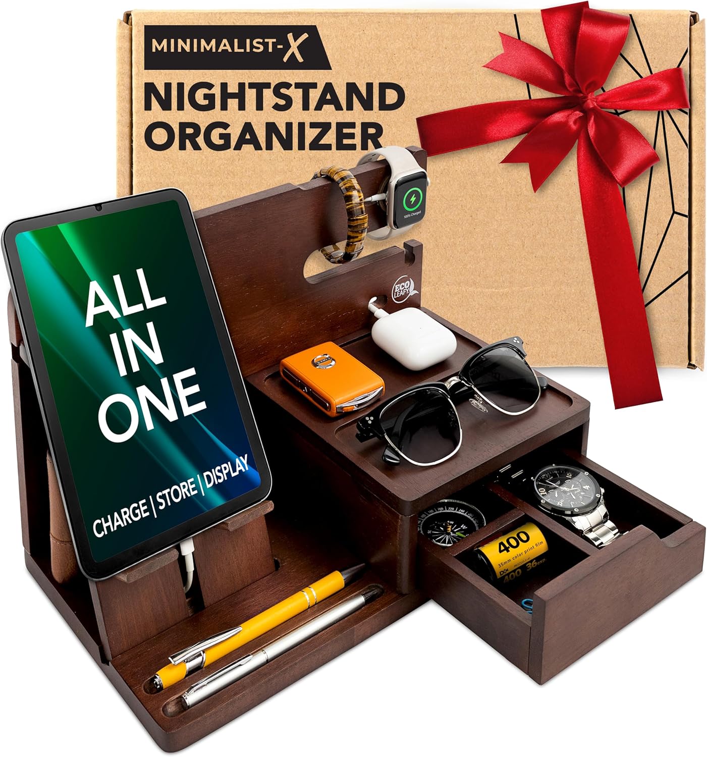 Nightstand Organiser | Tech Charging Station & Valet Tray