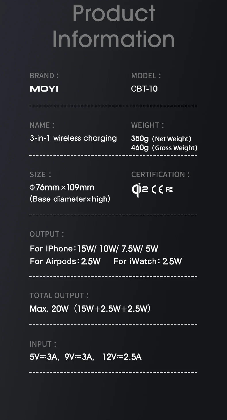 Fast Magnetic Wireless Charging Station – Compatible with iPhone & Apple Devices