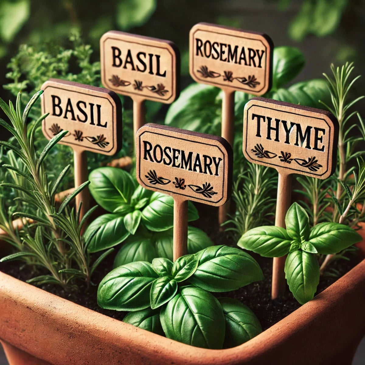 Bamboo Plant Labels Outdoor Wooden Plant Signs Waterproof 50pcs
